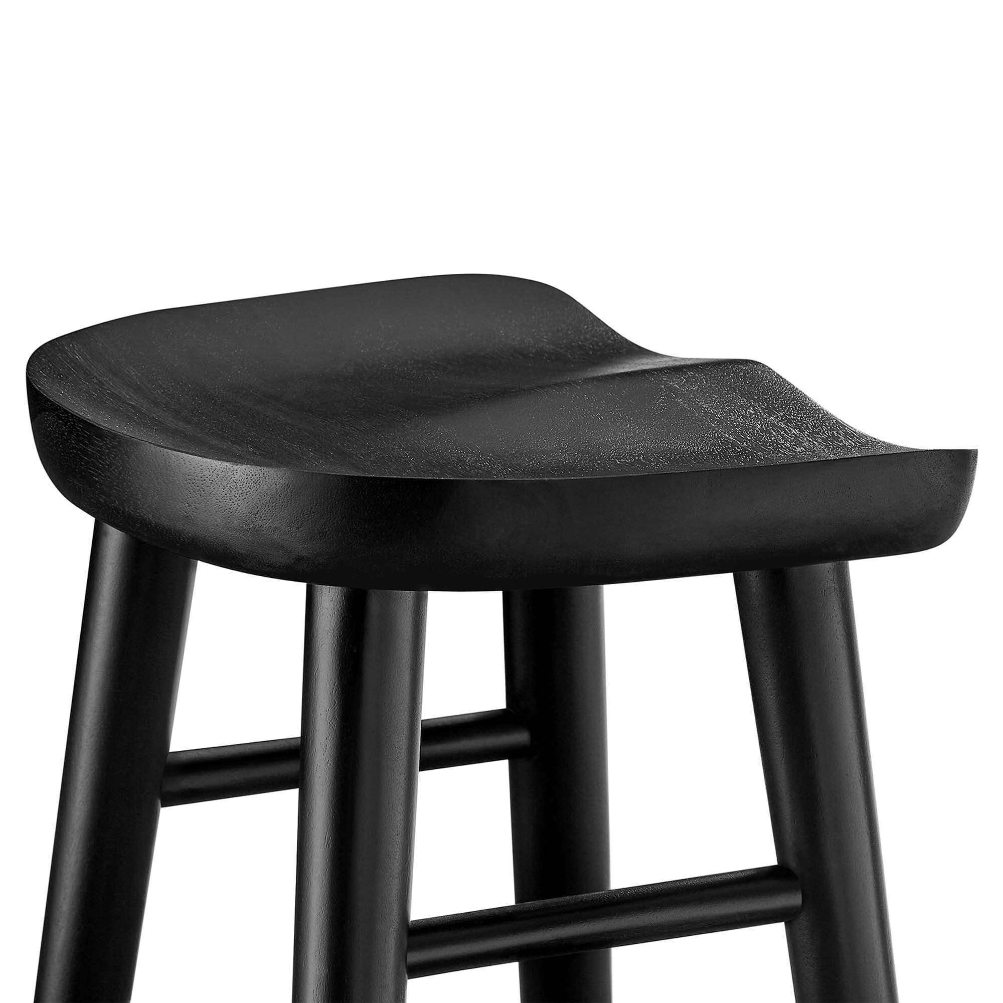 Saville Backless Wood Bar Stools Set of 2 - Image 17
