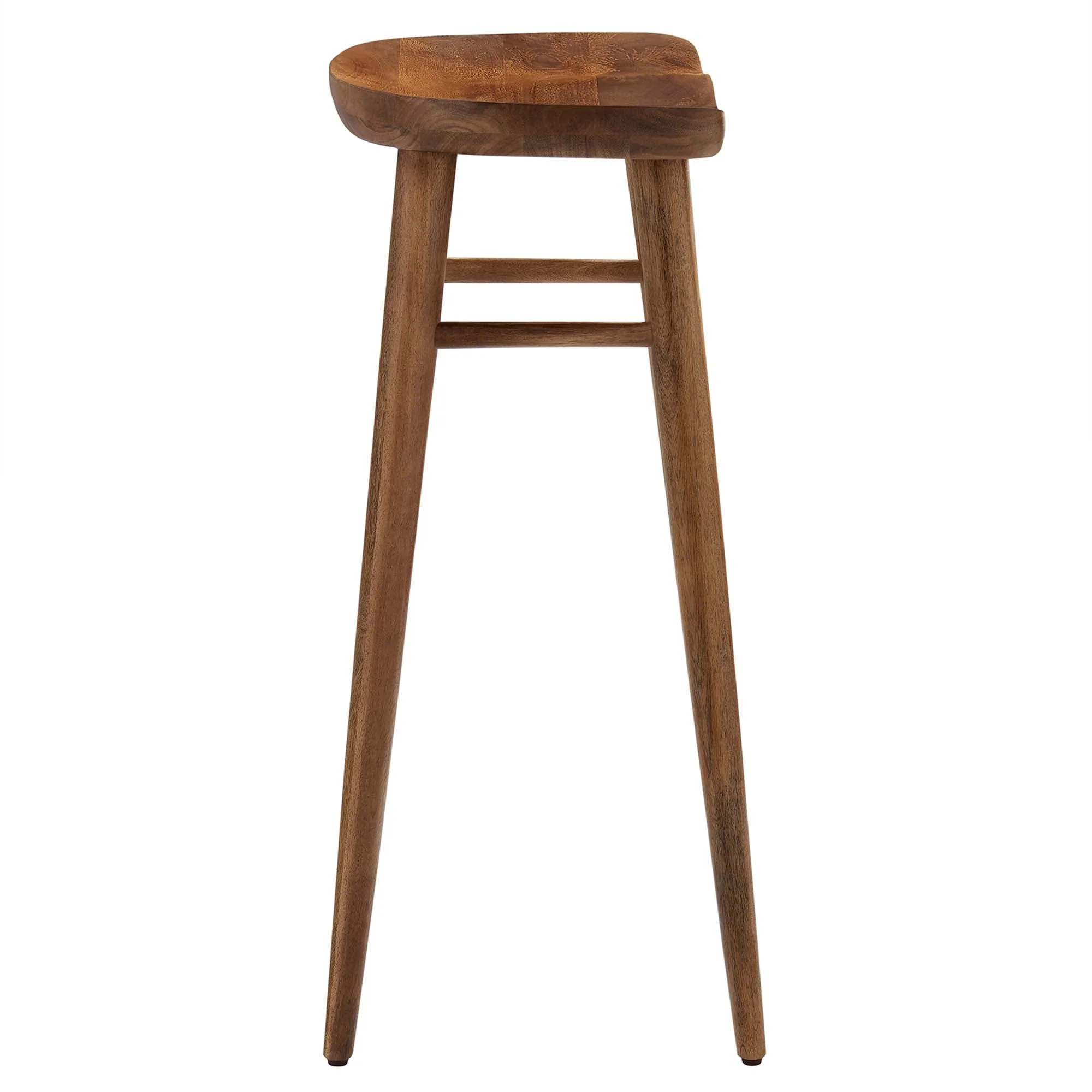 Saville Backless Wood Bar Stools Set of 2 - Image 5