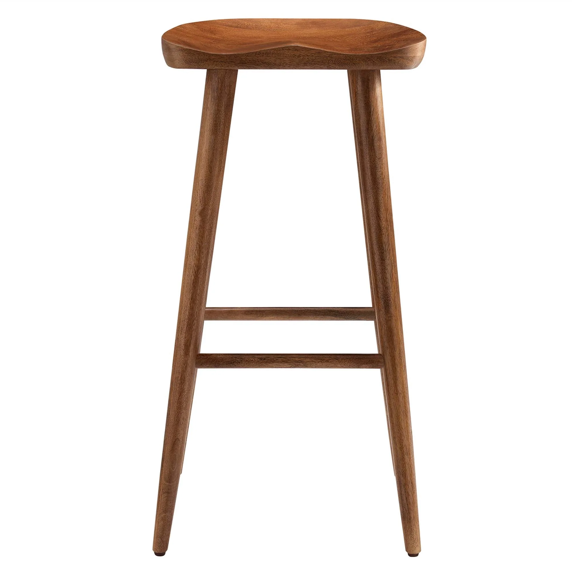 Saville Backless Wood Bar Stools Set of 2 - Image 7