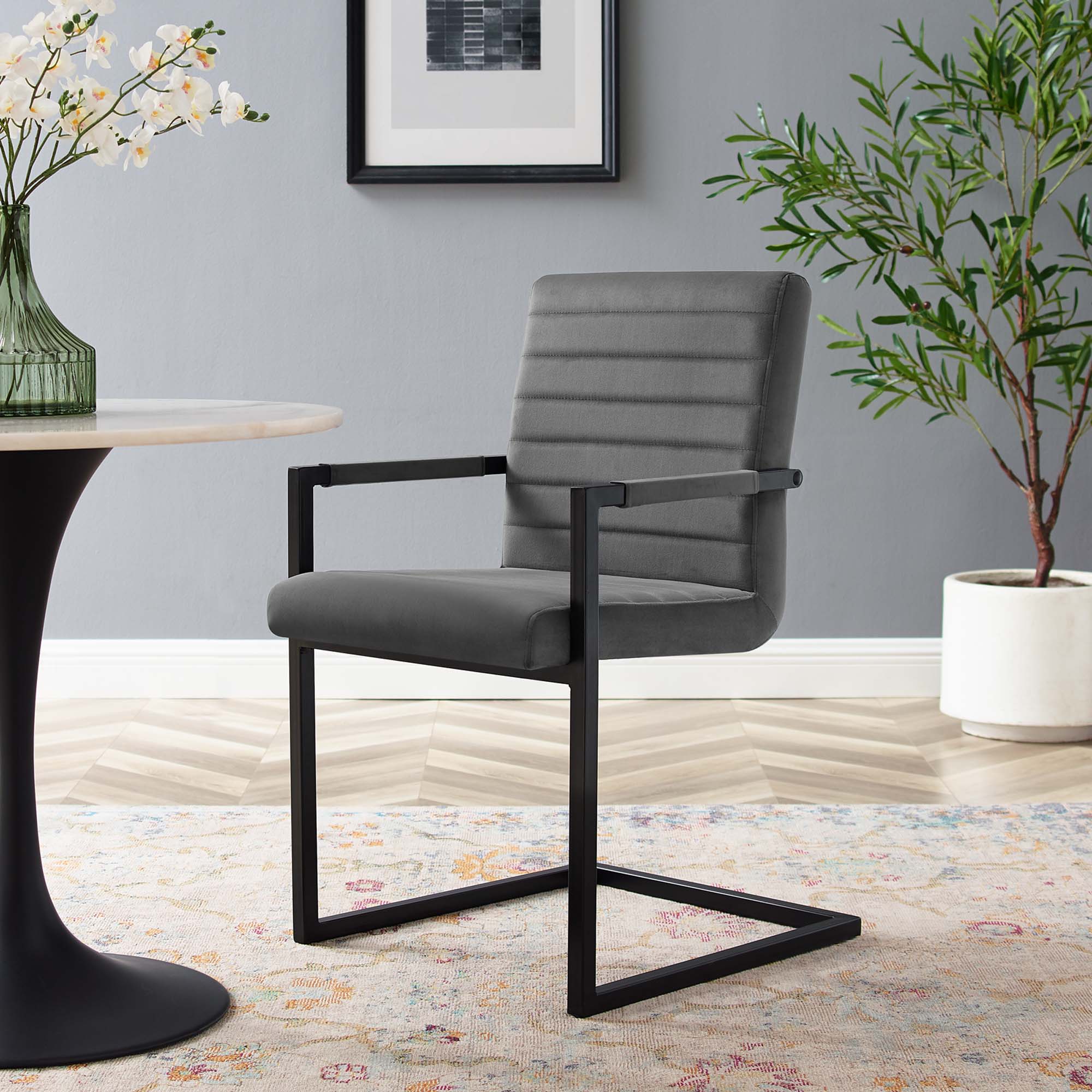 Savoy Performance Velvet Dining Chairs - Set of 2 - Image 3