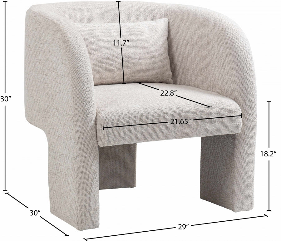 Sawyer Chenille Fabric Upholstered Accent Chair - Image 17