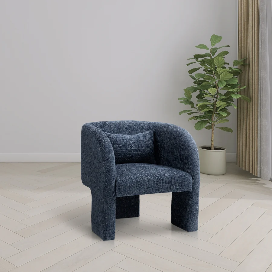 Sawyer Chenille Fabric Upholstered Accent Chair - Image 20