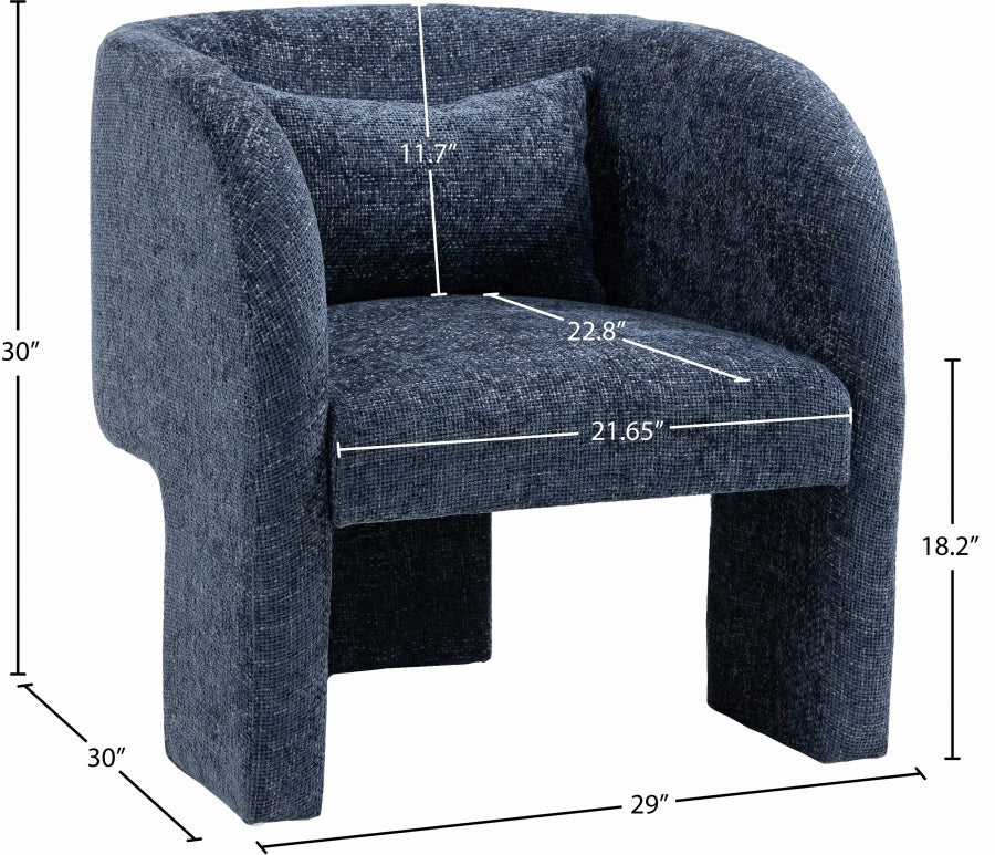Sawyer Chenille Fabric Upholstered Accent Chair - Image 26