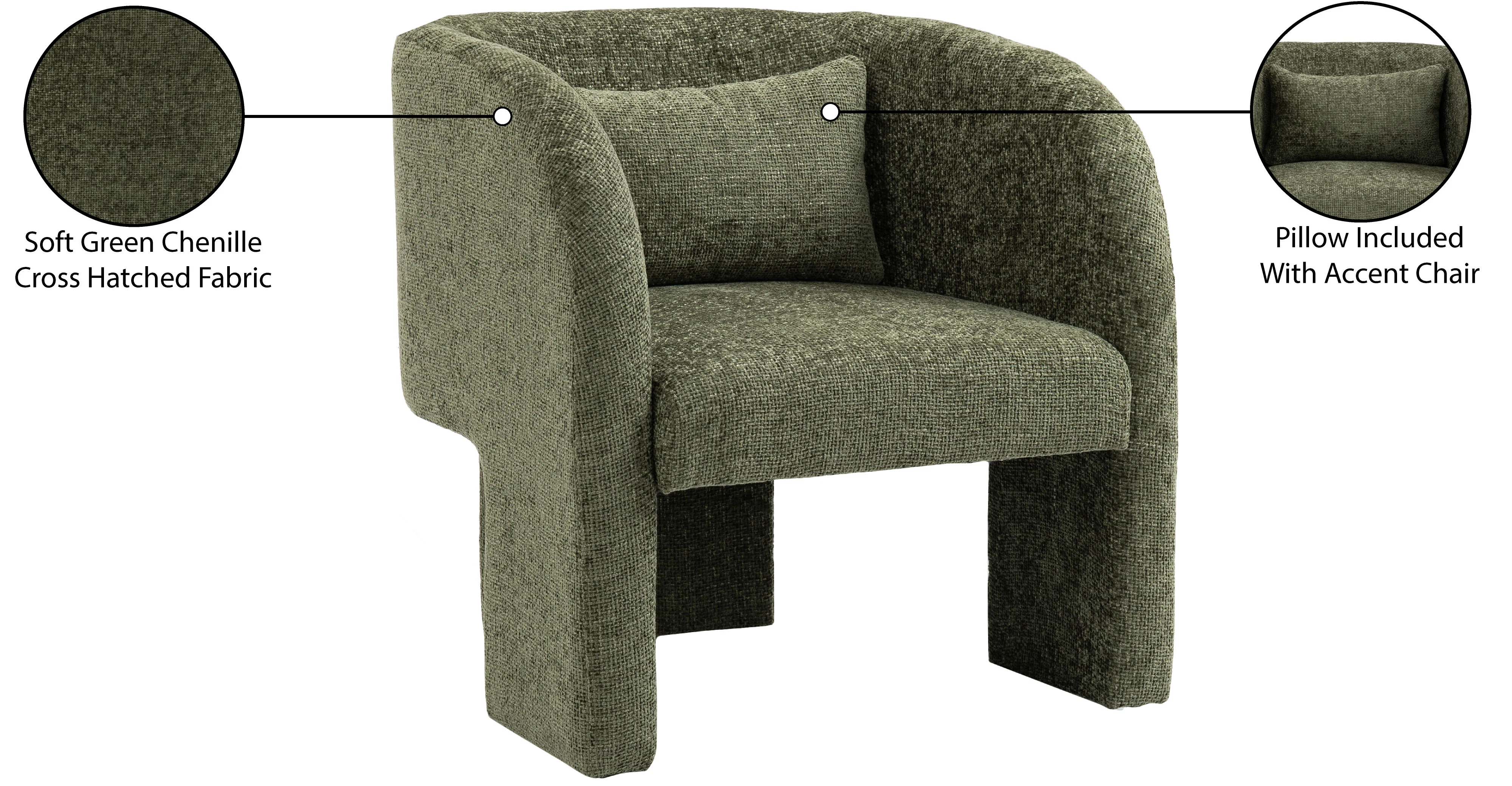 Sawyer Chenille Fabric Upholstered Accent Chair - Image 36