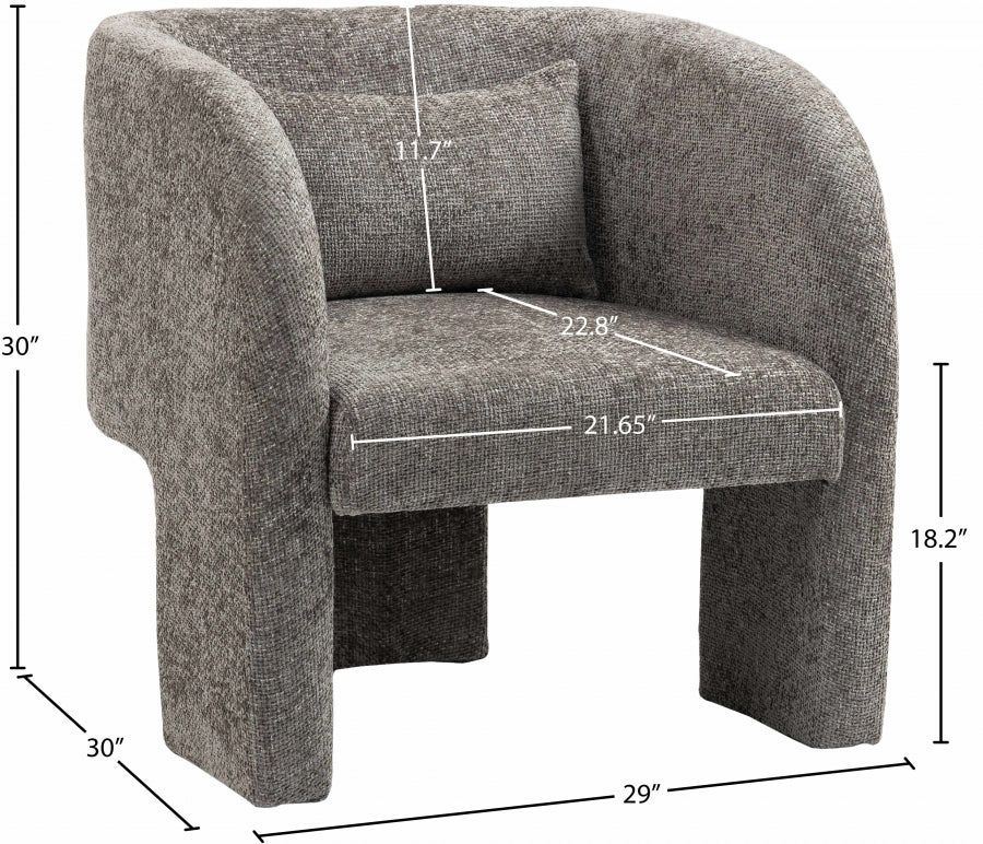 Sawyer Chenille Fabric Upholstered Accent Chair - Image 8