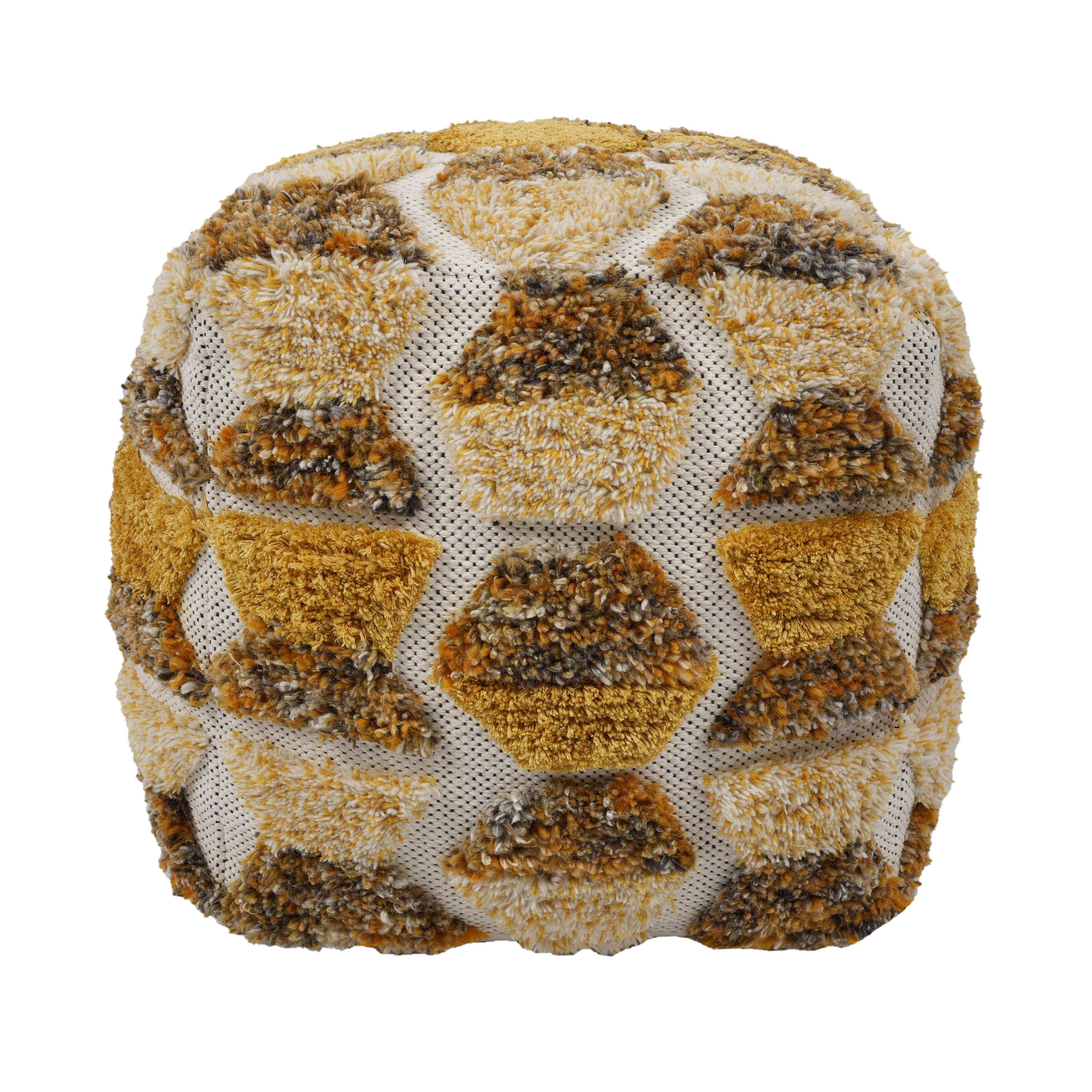 Sawyer Natural Tones Tufted Pouf - Image 3