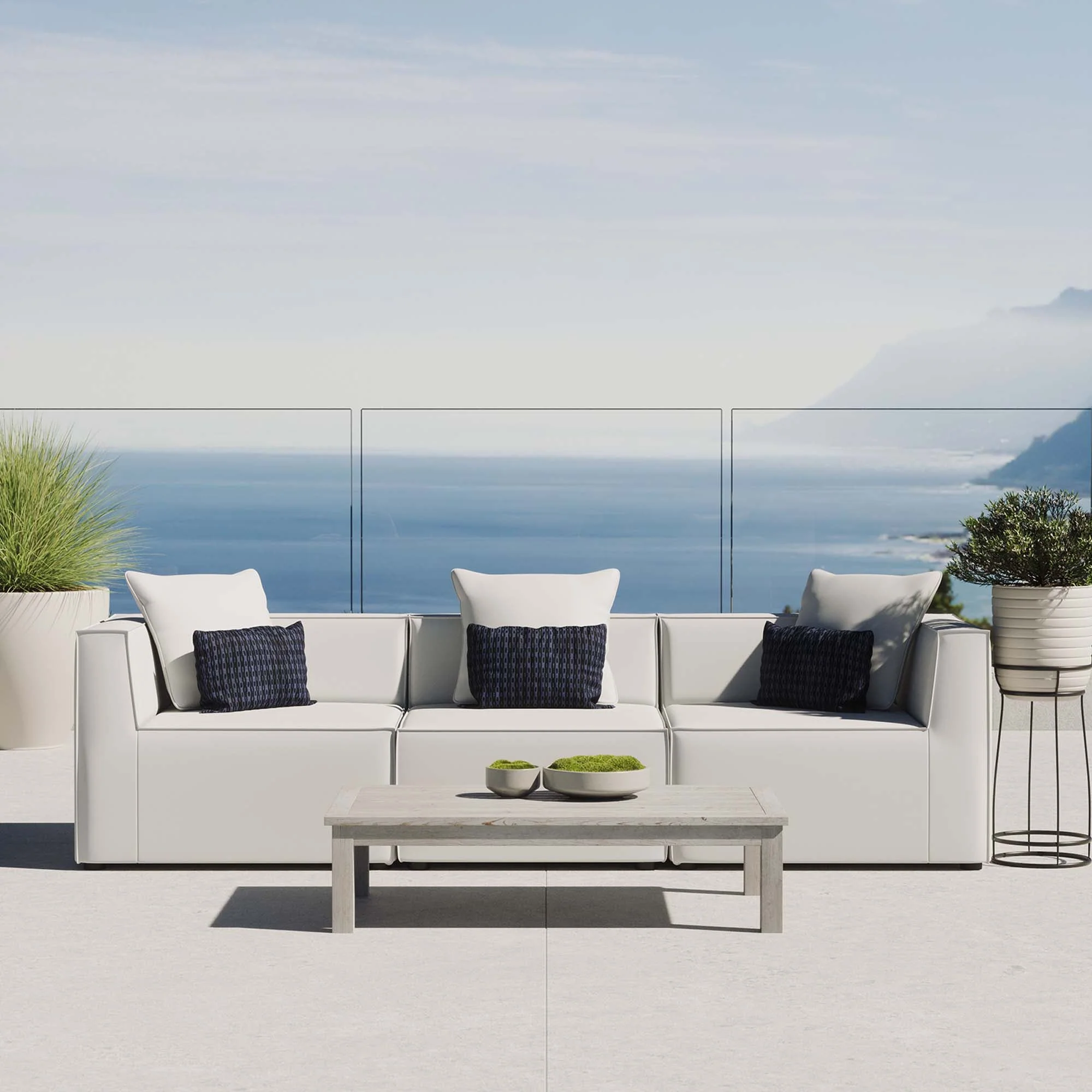 Saybrook 3-Piece Outdoor Patio Upholstered Sectional Sofa - Image 24