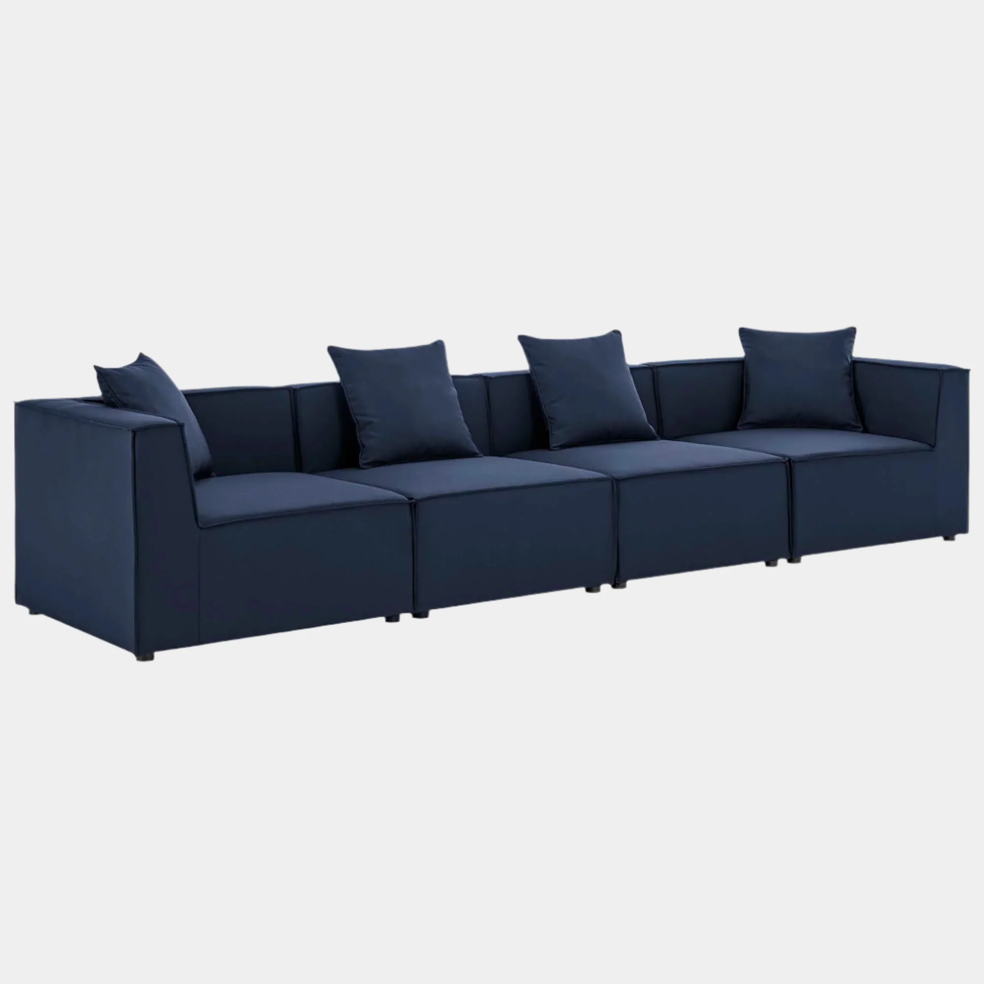 Saybrook 4-Piece Outdoor Patio Upholstered Sectional Sofa - Image 11