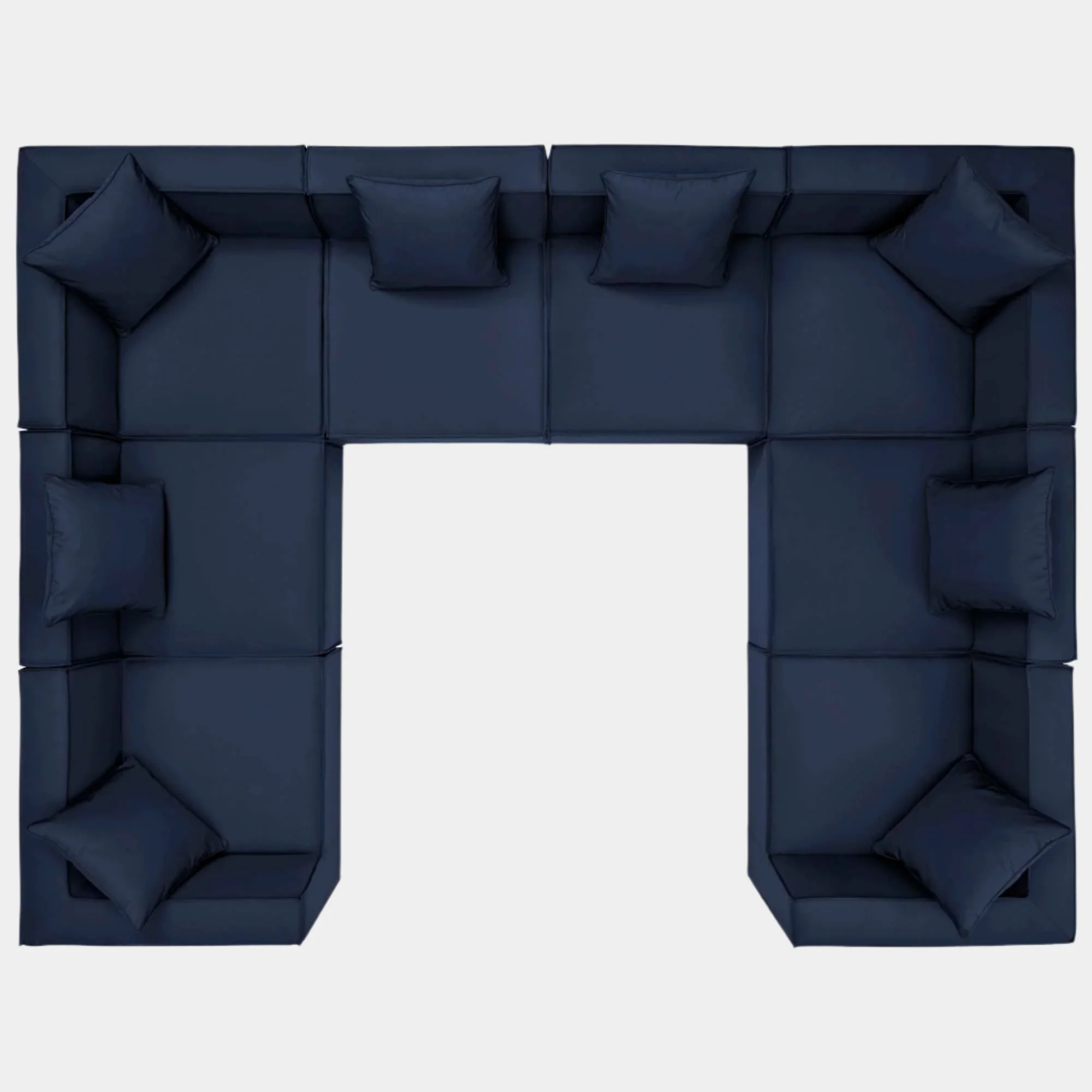 Saybrook 8-Piece Outdoor Patio Upholstered Sectional Sofa - Image 11