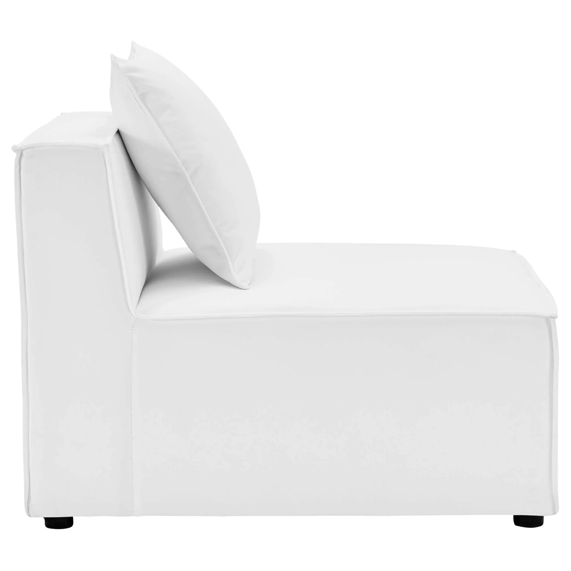 Saybrook Outdoor Patio Upholstered Sectional Sofa Armless Chair - Image 17