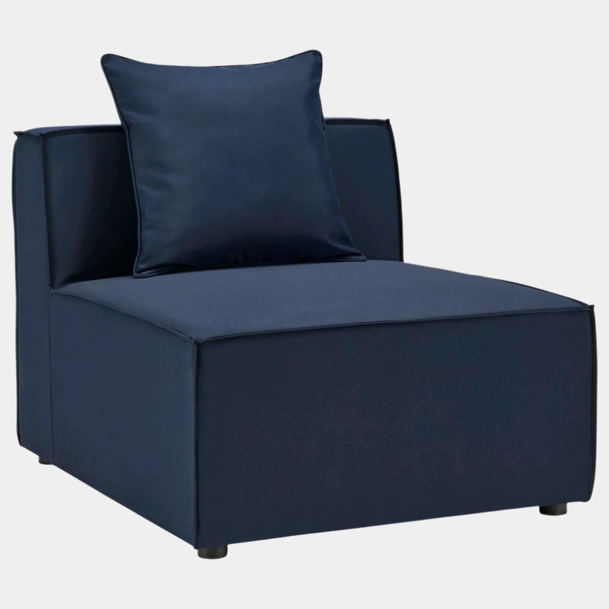 Saybrook Outdoor Patio Upholstered Sectional Sofa Armless Chair - Image 8