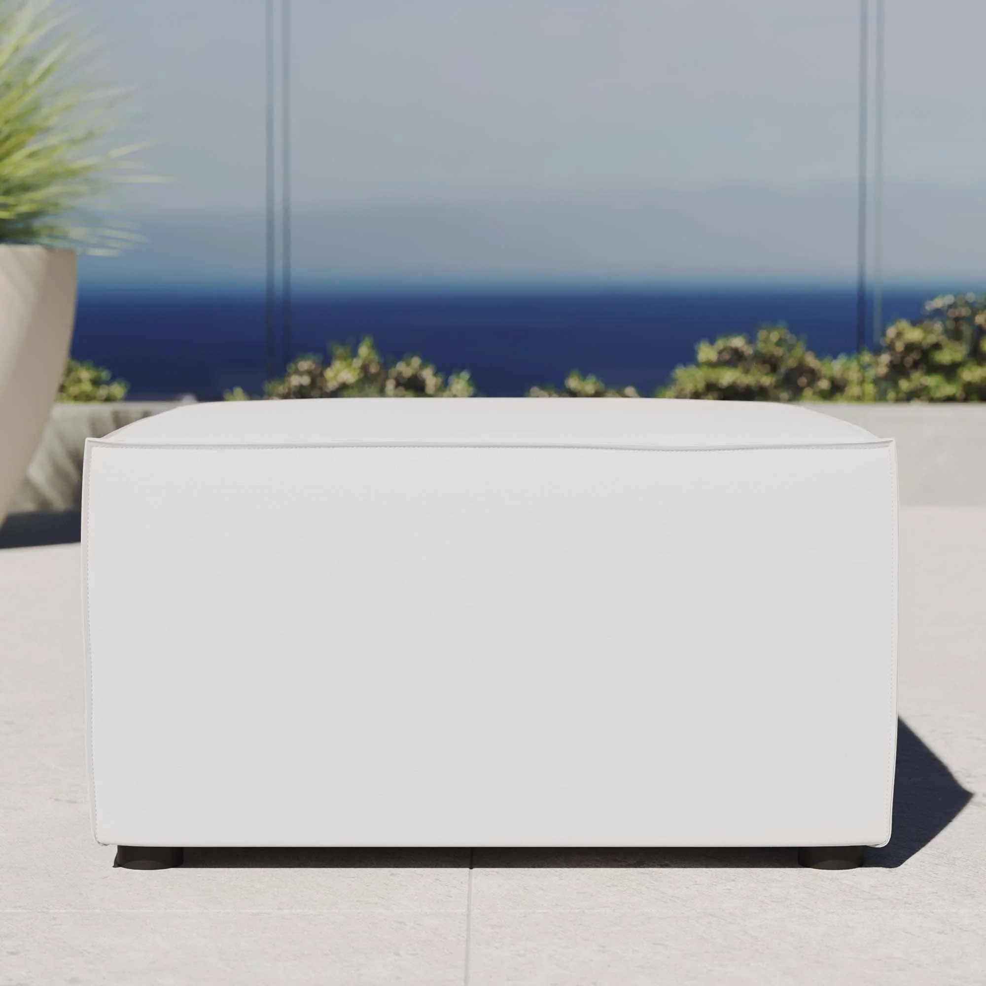 Saybrook Outdoor Patio Upholstered Sectional Sofa Ottoman - Image 19