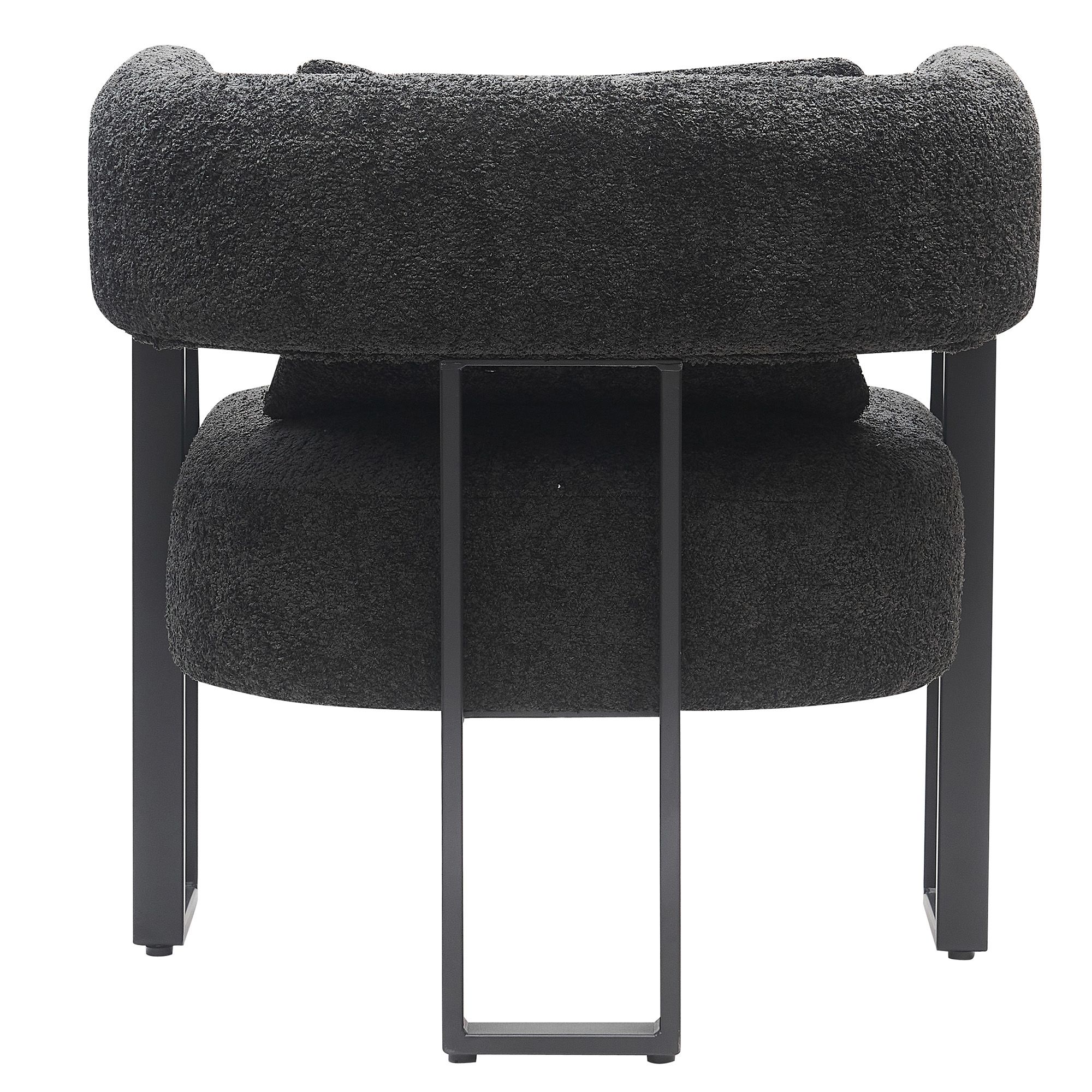Scarlet Accent Chair in Charcoal Boucle and Black - Image 3