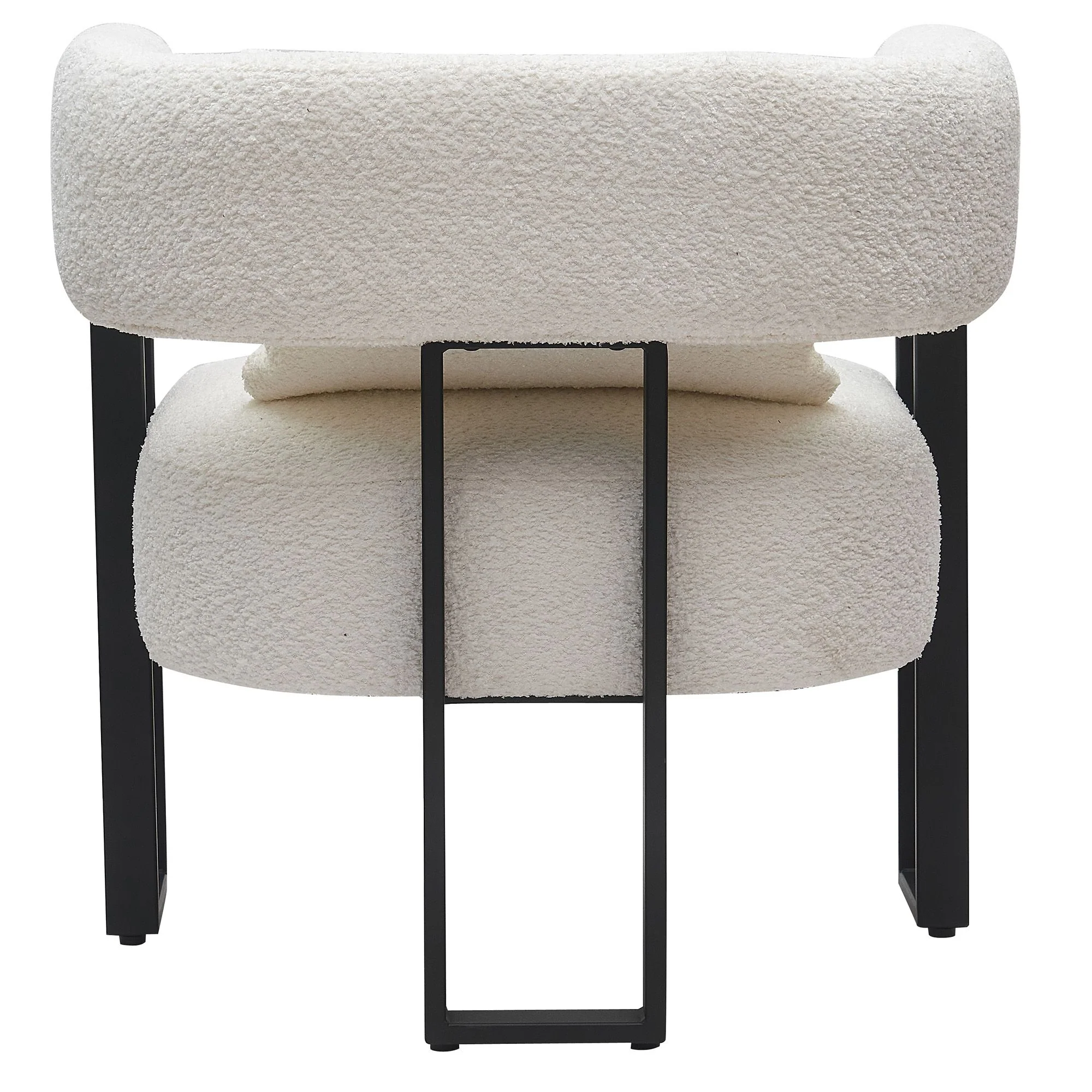 Scarlet Accent Chair in Ivory Boucle and Black - Image 6