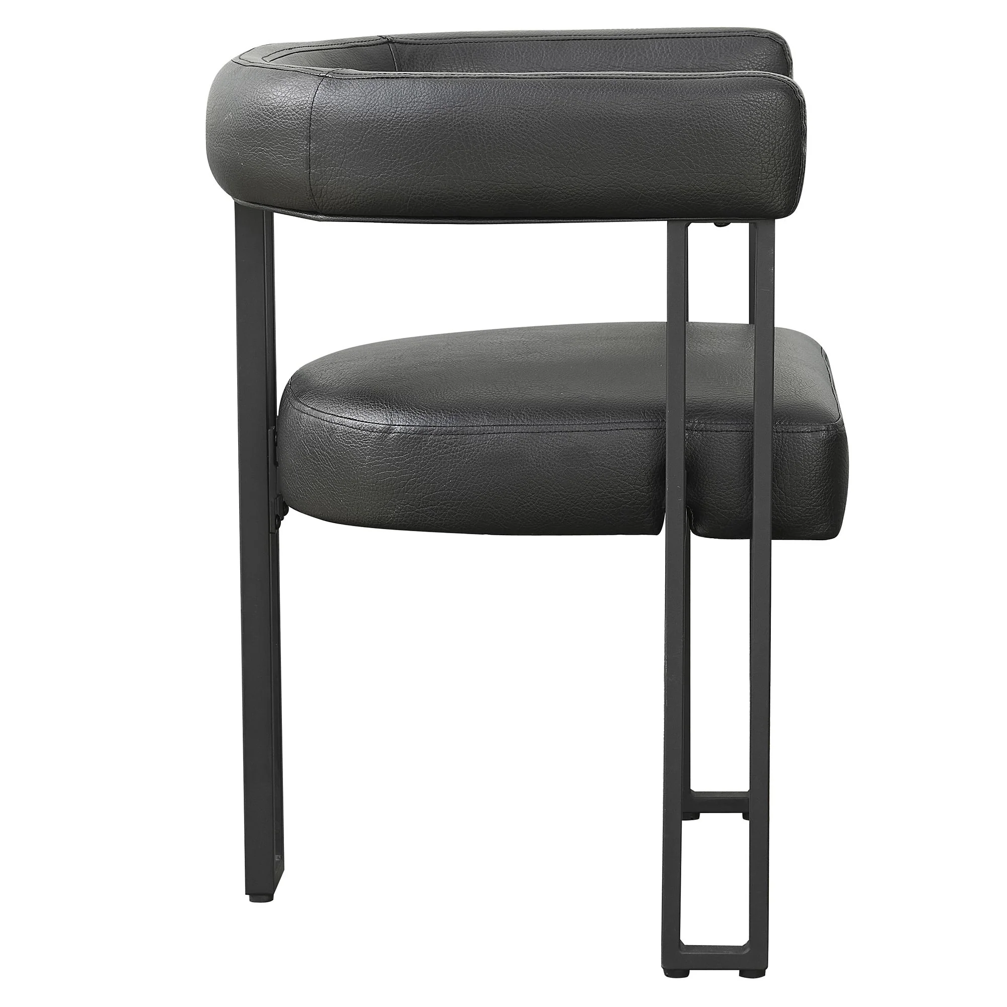 Scarlet Dining Chair, set of 2, in Black PU - Image 3