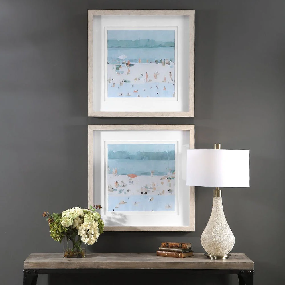 Sea Glass Sandbar Framed Prints, S/2 - Image 2