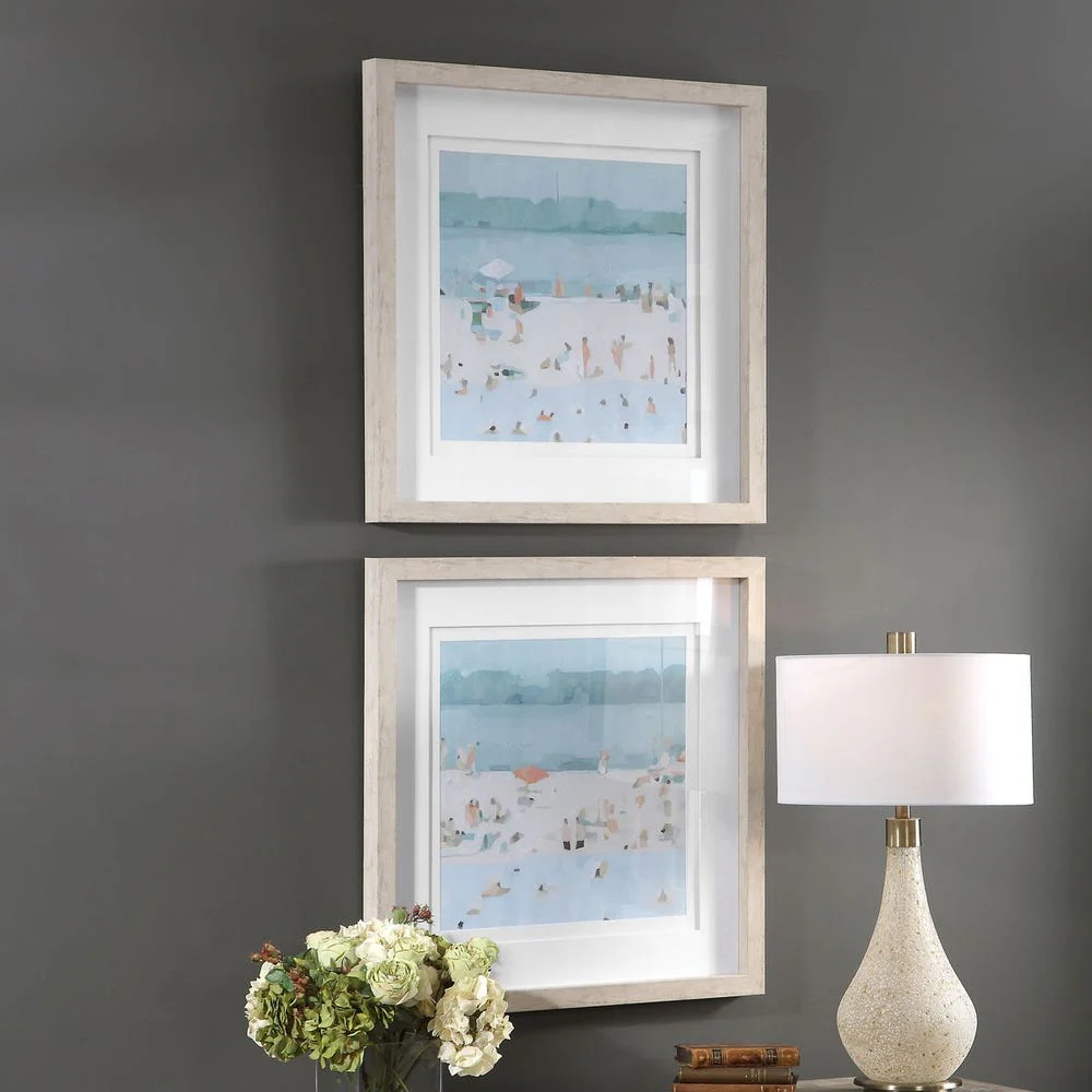 Sea Glass Sandbar Framed Prints, S/2 - Image 3