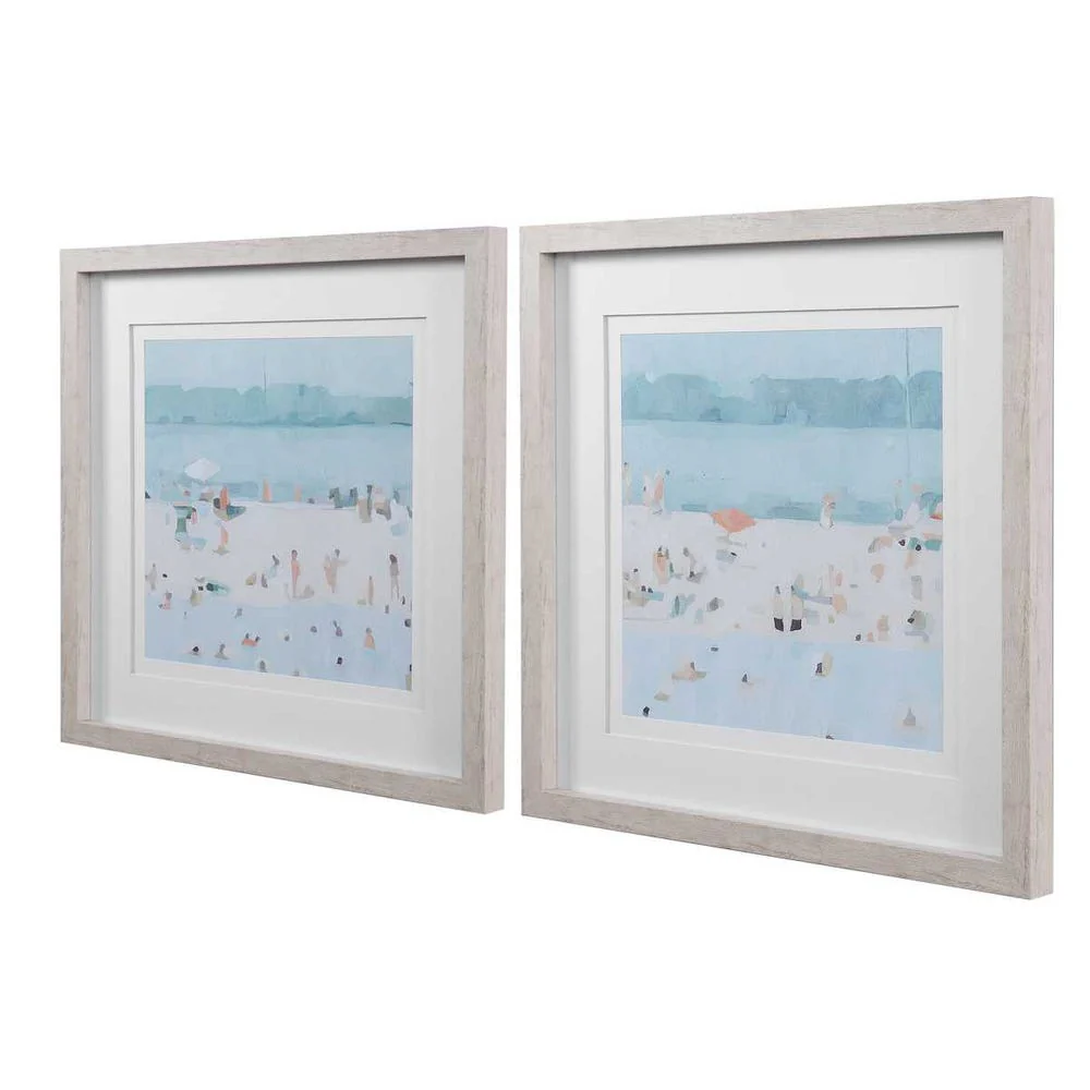 Sea Glass Sandbar Framed Prints, S/2 - Image 5