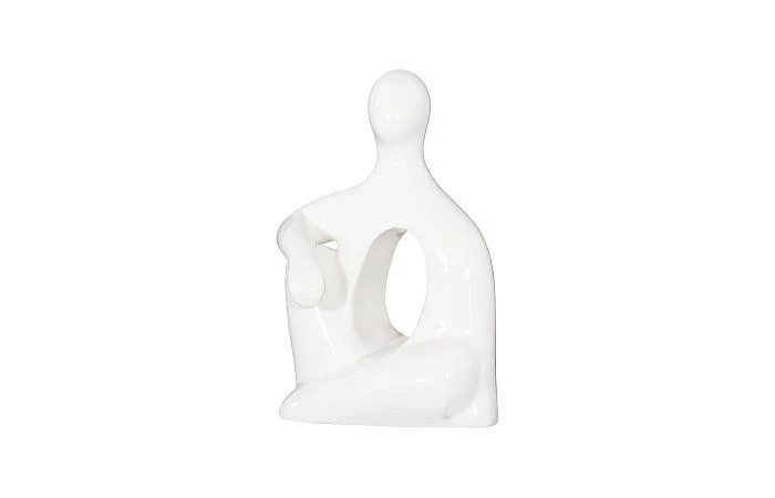 Seated Sculpture, Gel Coat White - Image 4