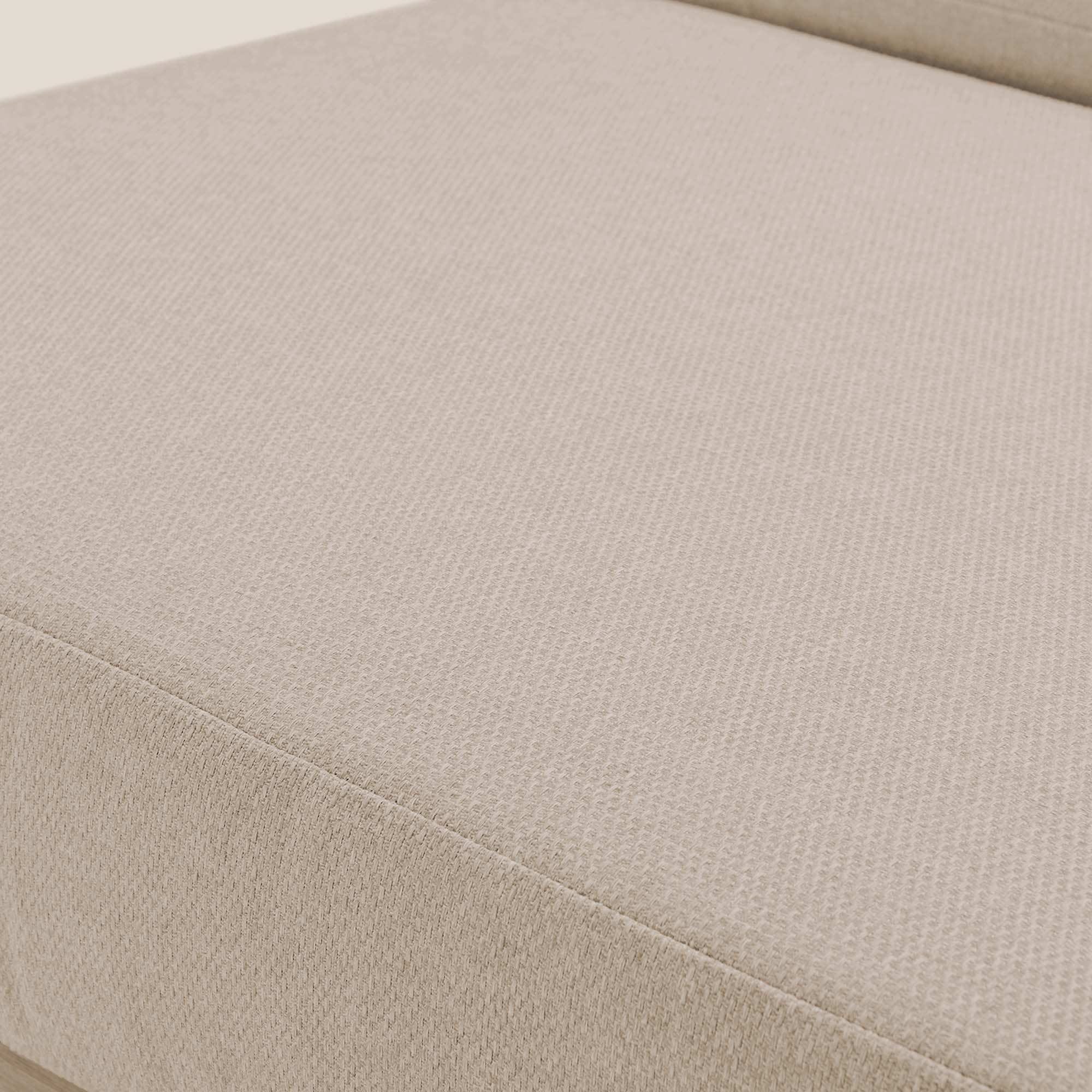 Sedona Outdoor Patio Eucalyptus Wood Sectional Sofa Armless Chair in Natural Taupe - Image 5