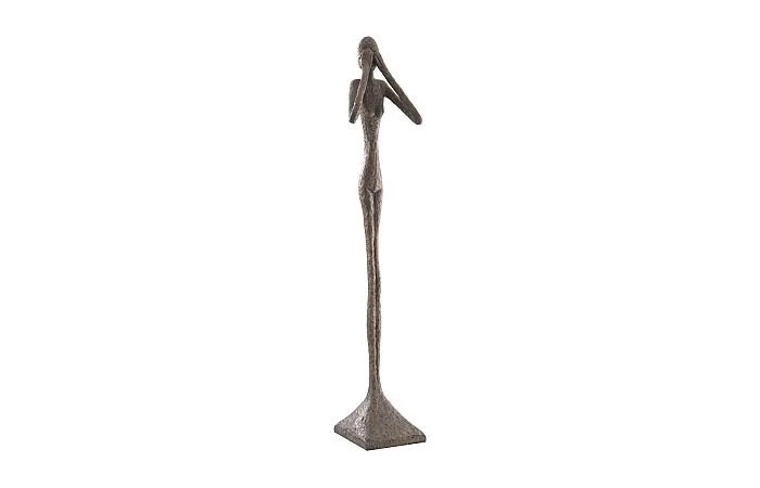 See No Evil Slender Sculpture, Large, Resin, Bronze Finish - Image 3
