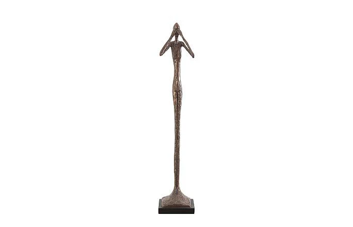 See No Evil Slender Sculpture, Small, Resin, Bronze Finish