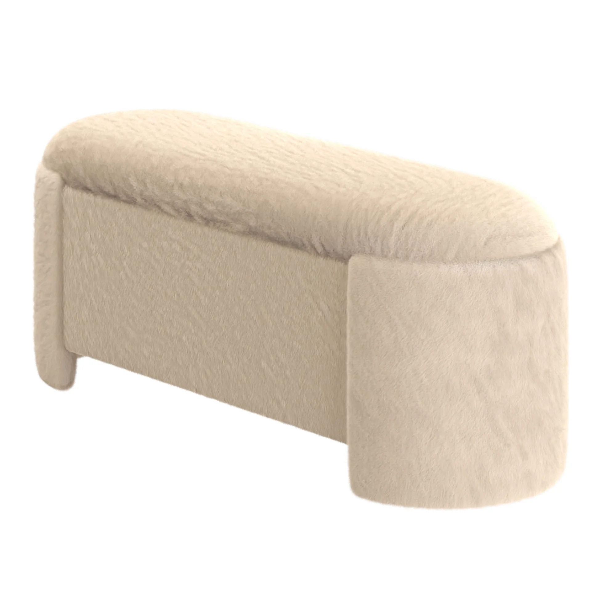 Selene Storage Ottoman in Dark Beige - Image 6
