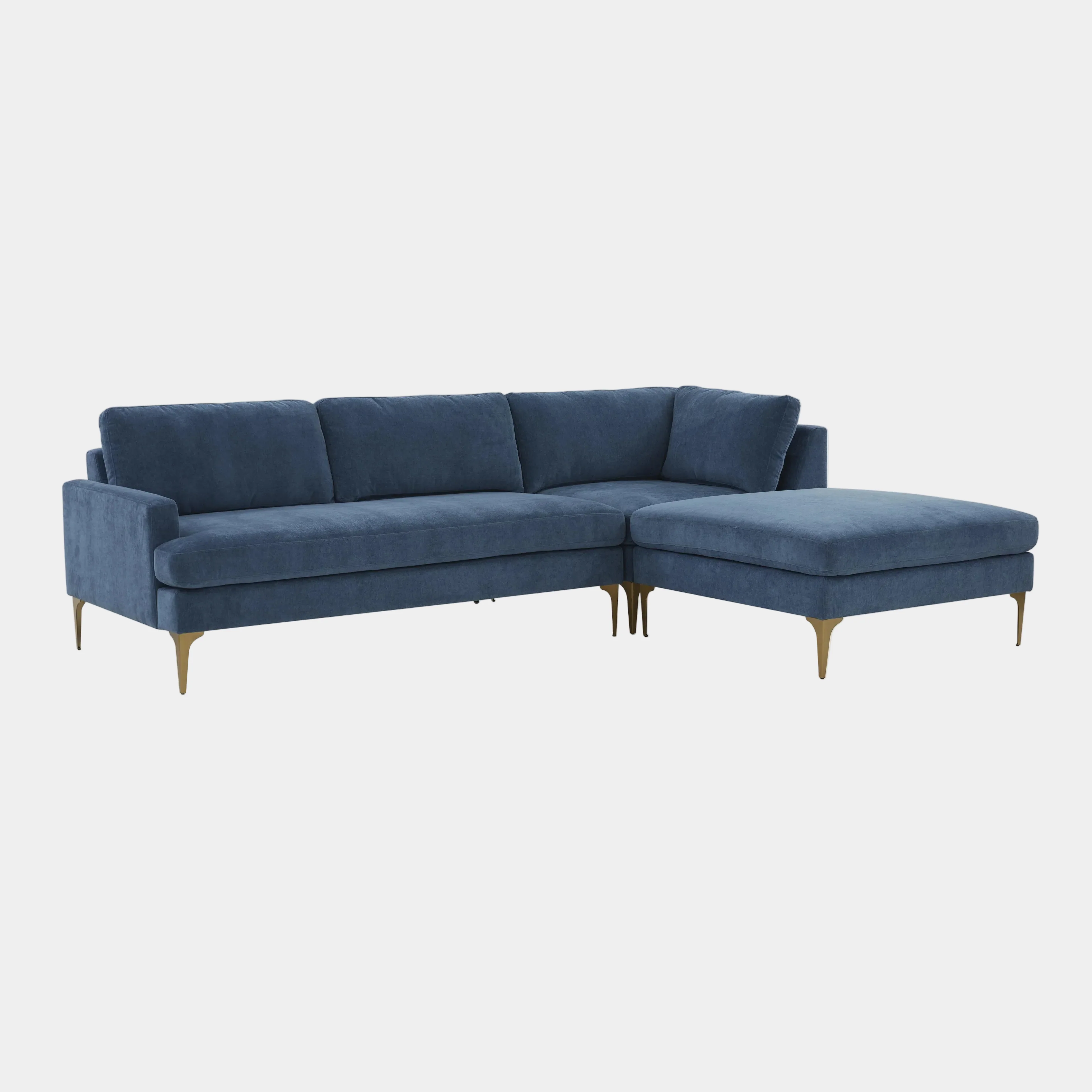 Serena 3-Piece Performance Velvet Chaise Sectional - Image 13