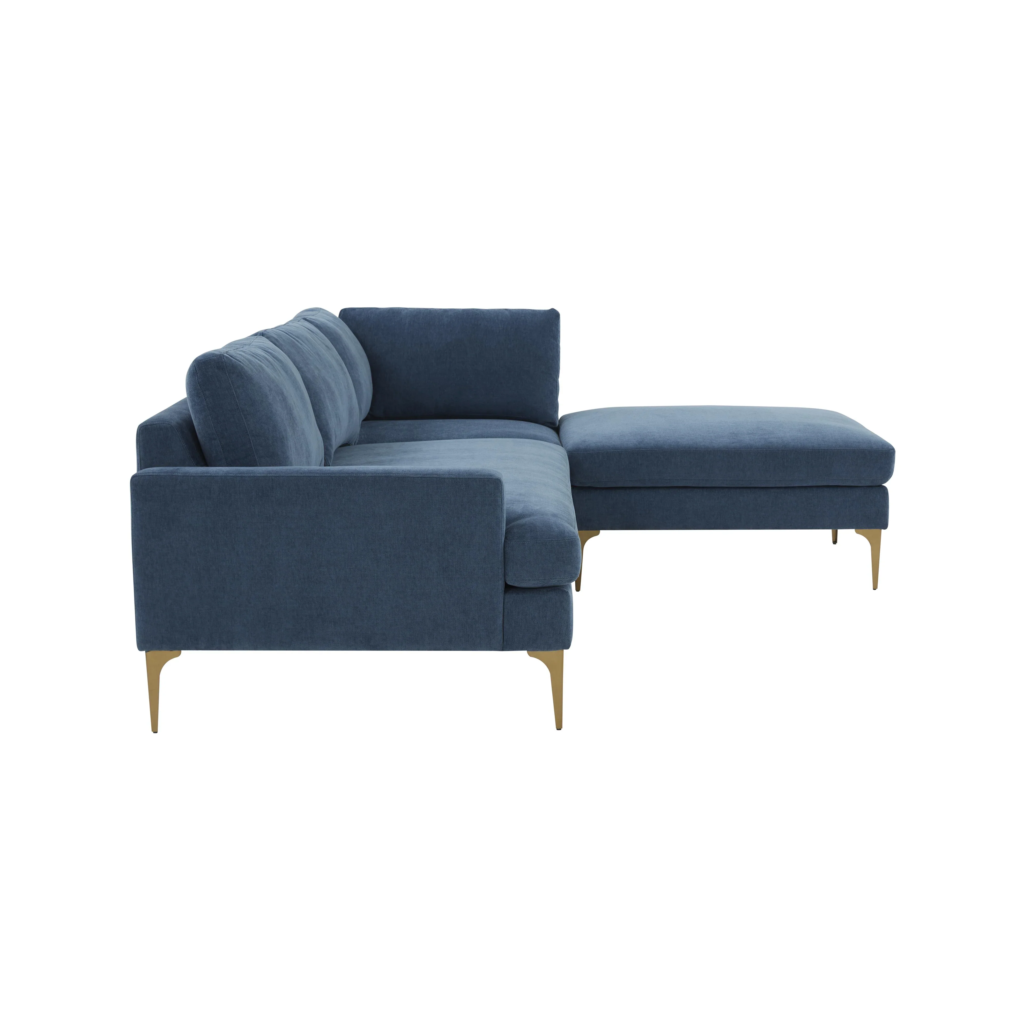 Serena 3-Piece Performance Velvet Chaise Sectional - Image 16