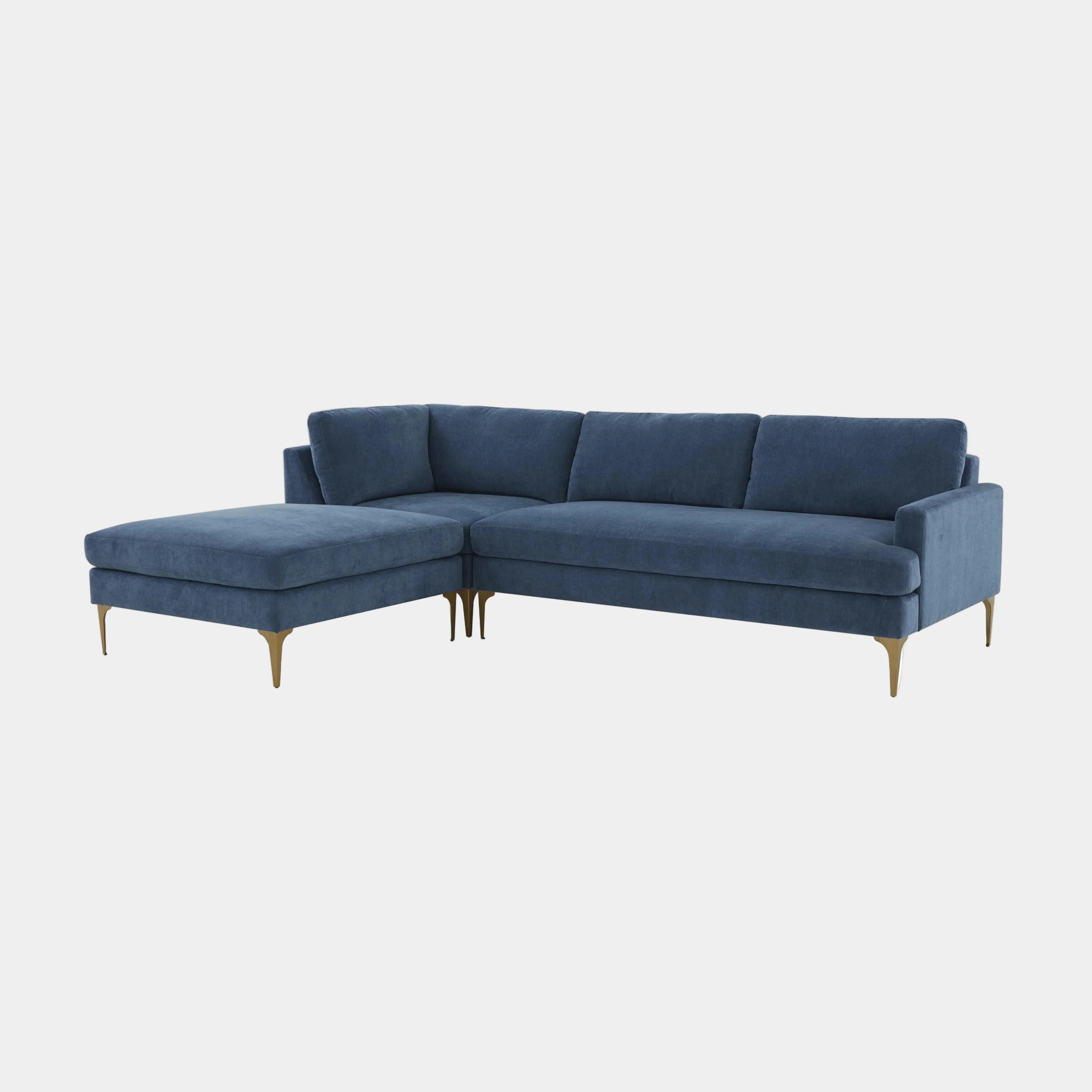 Serena 3-Piece Performance Velvet Chaise Sectional - Image 19