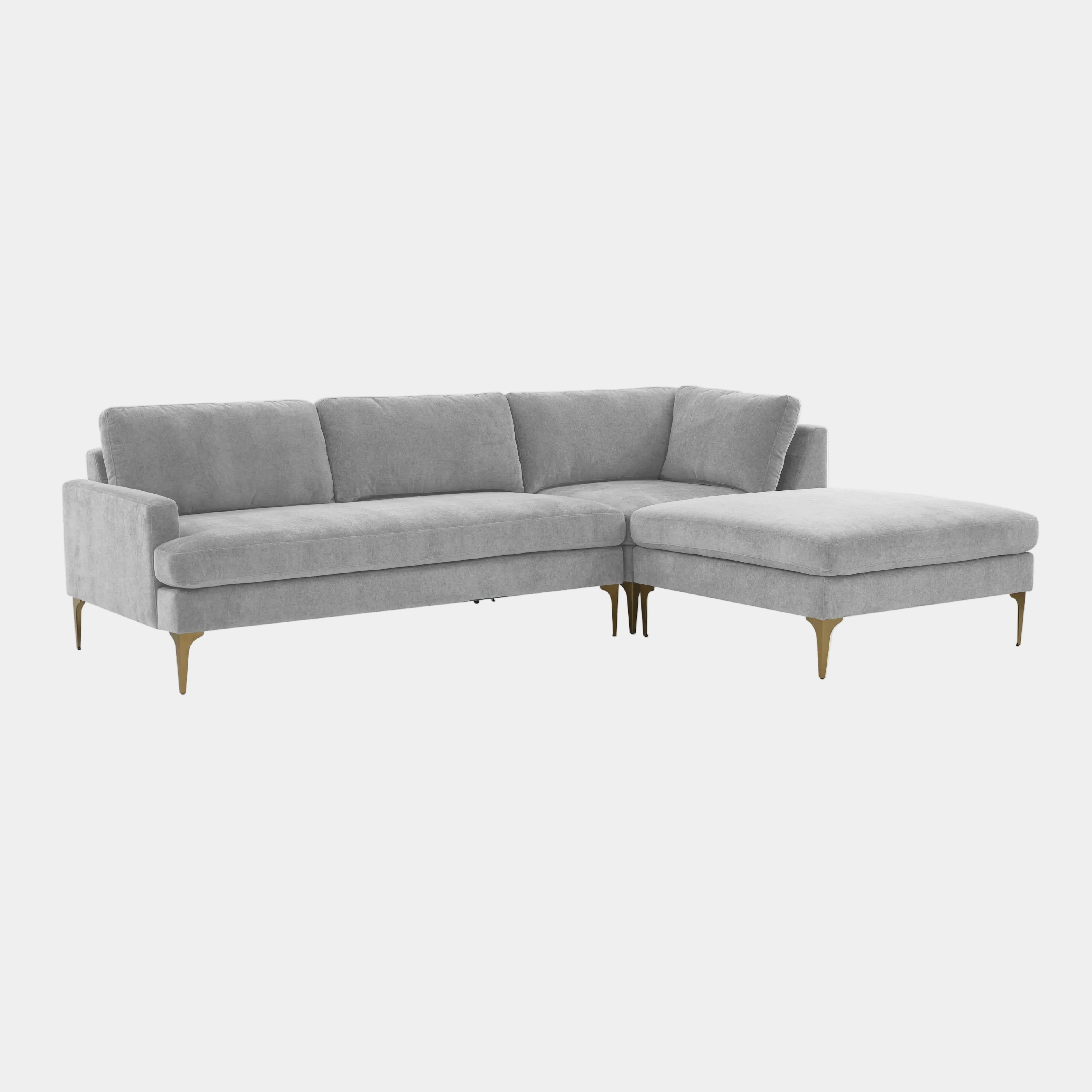 Serena 3-Piece Performance Velvet Chaise Sectional - Image 25