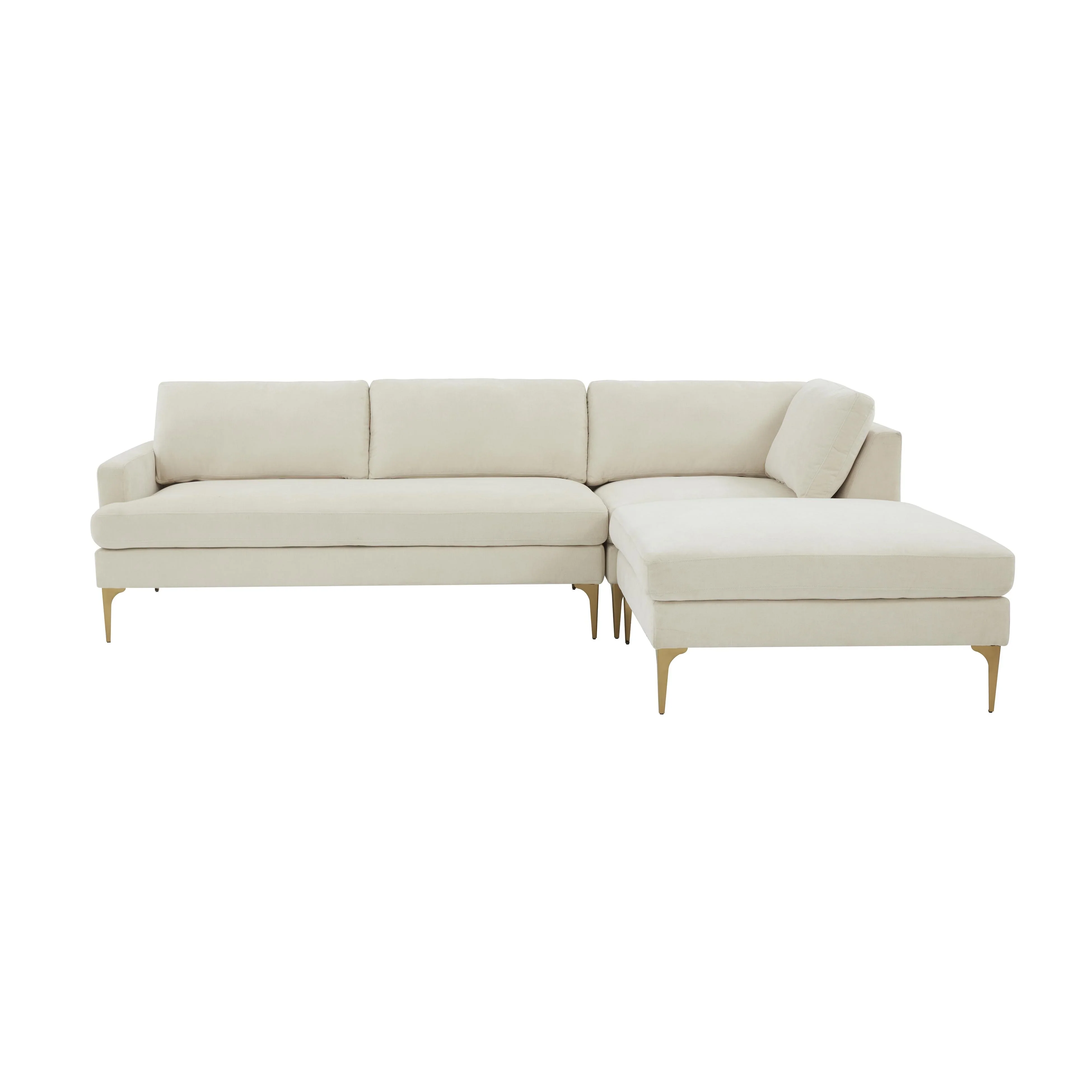 Serena 3-Piece Performance Velvet Chaise Sectional - Image 3