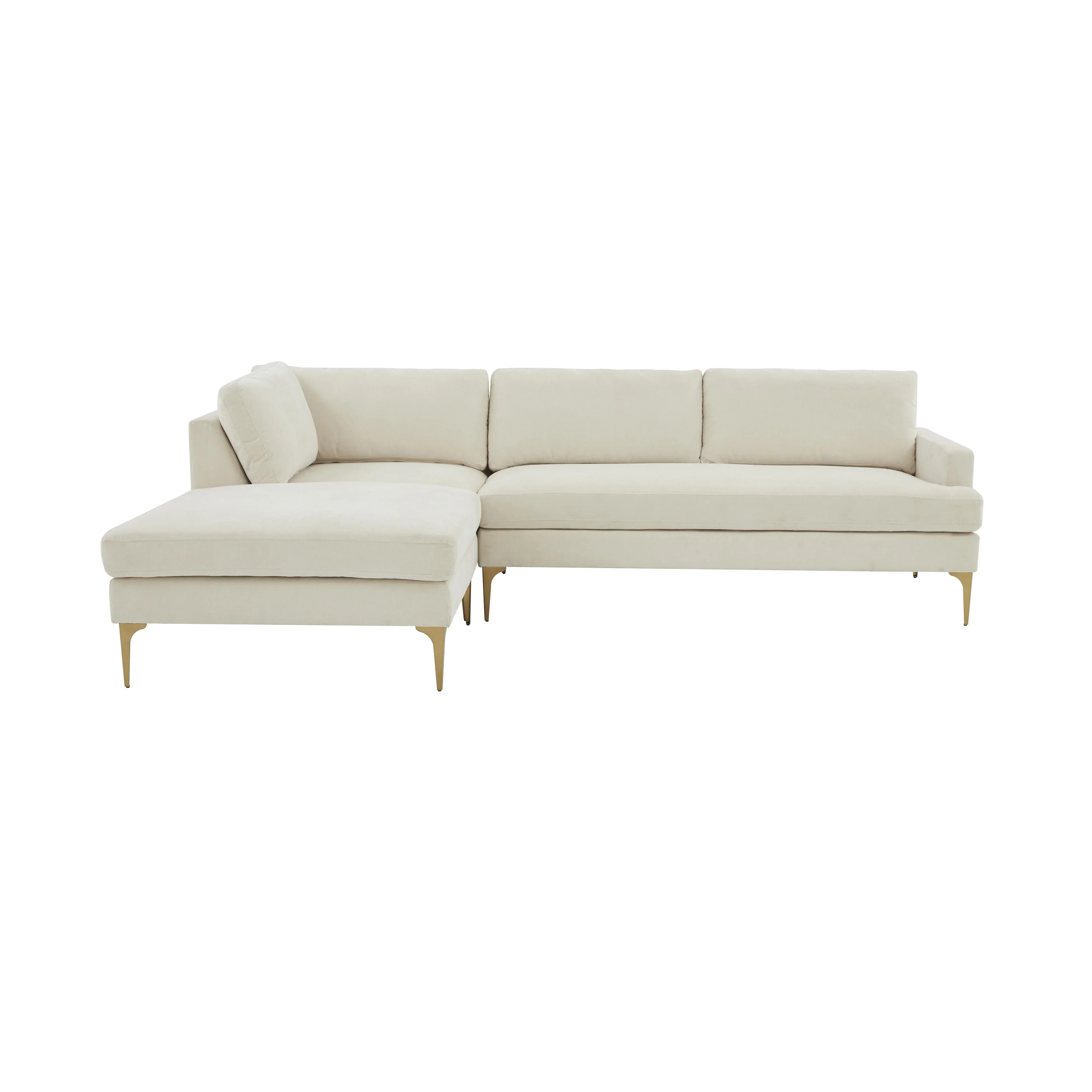 Serena 3-Piece Performance Velvet Chaise Sectional - Image 9