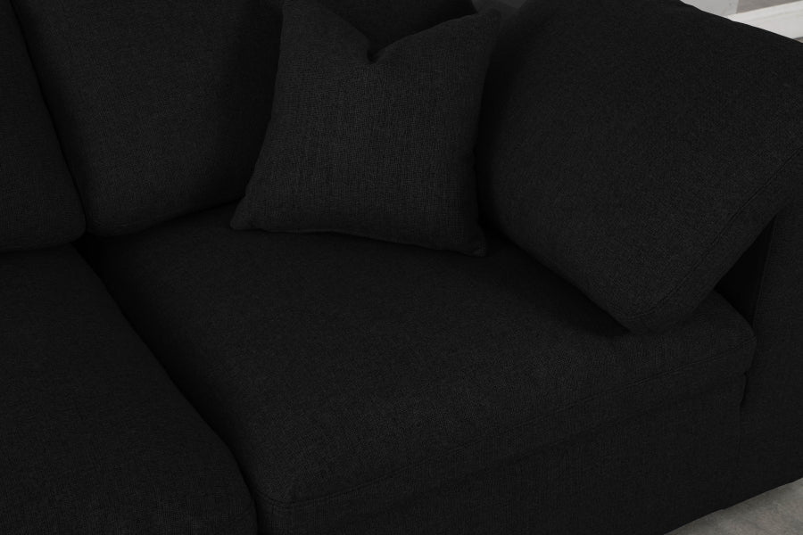 Serene Linen Textured Fabric Deluxe Comfort Modular Sofa - Image 14
