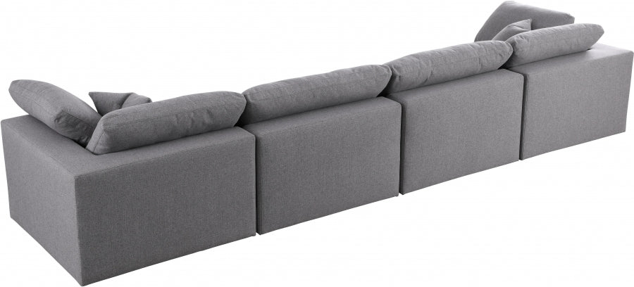 Serene Linen Textured Fabric Deluxe Comfort Modular Sofa - Image 22