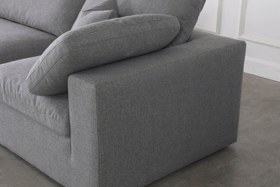 Serene Linen Textured Fabric Deluxe Comfort Modular Sofa - Image 24
