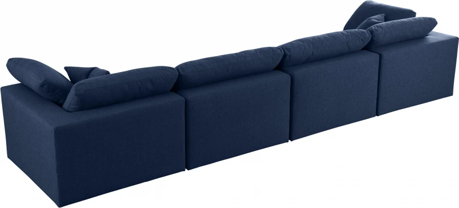 Serene Linen Textured Fabric Deluxe Comfort Modular Sofa - Image 31