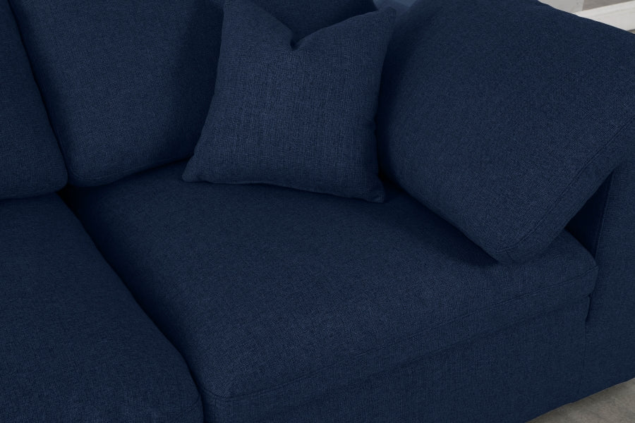Serene Linen Textured Fabric Deluxe Comfort Modular Sofa - Image 32