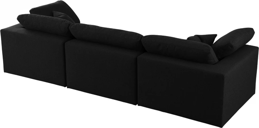 Serene Linen Textured Fabric Deluxe Comfort Modular Sofa - Image 13