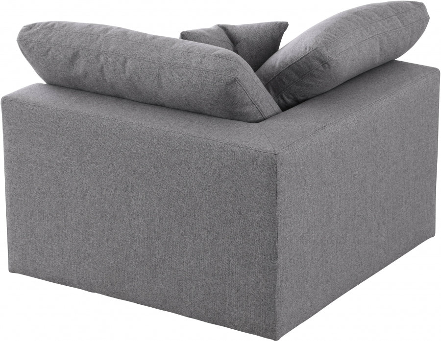 Serene Linen Textured Fabric Upholstered Deluxe Comfort Modular Corner Chair - Image 11