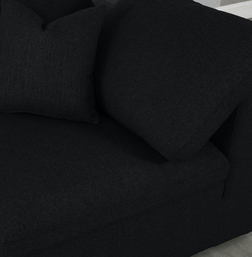 Serene Linen Textured Fabric Upholstered Deluxe Comfort Modular Corner Chair - Image 4