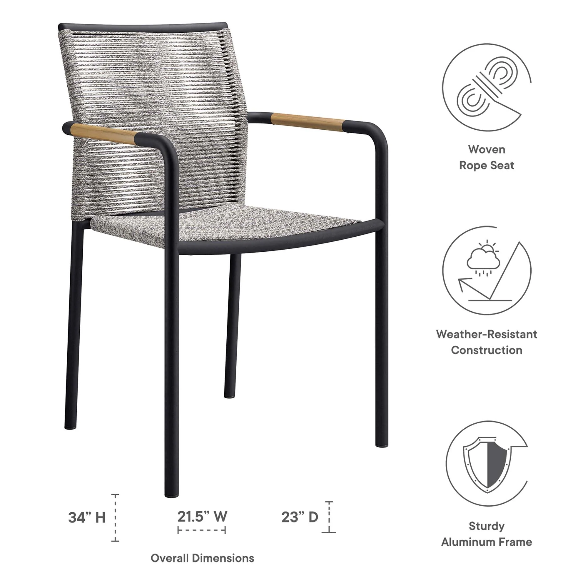 Serenity Outdoor Patio Armchairs Set of 2 - Image 8