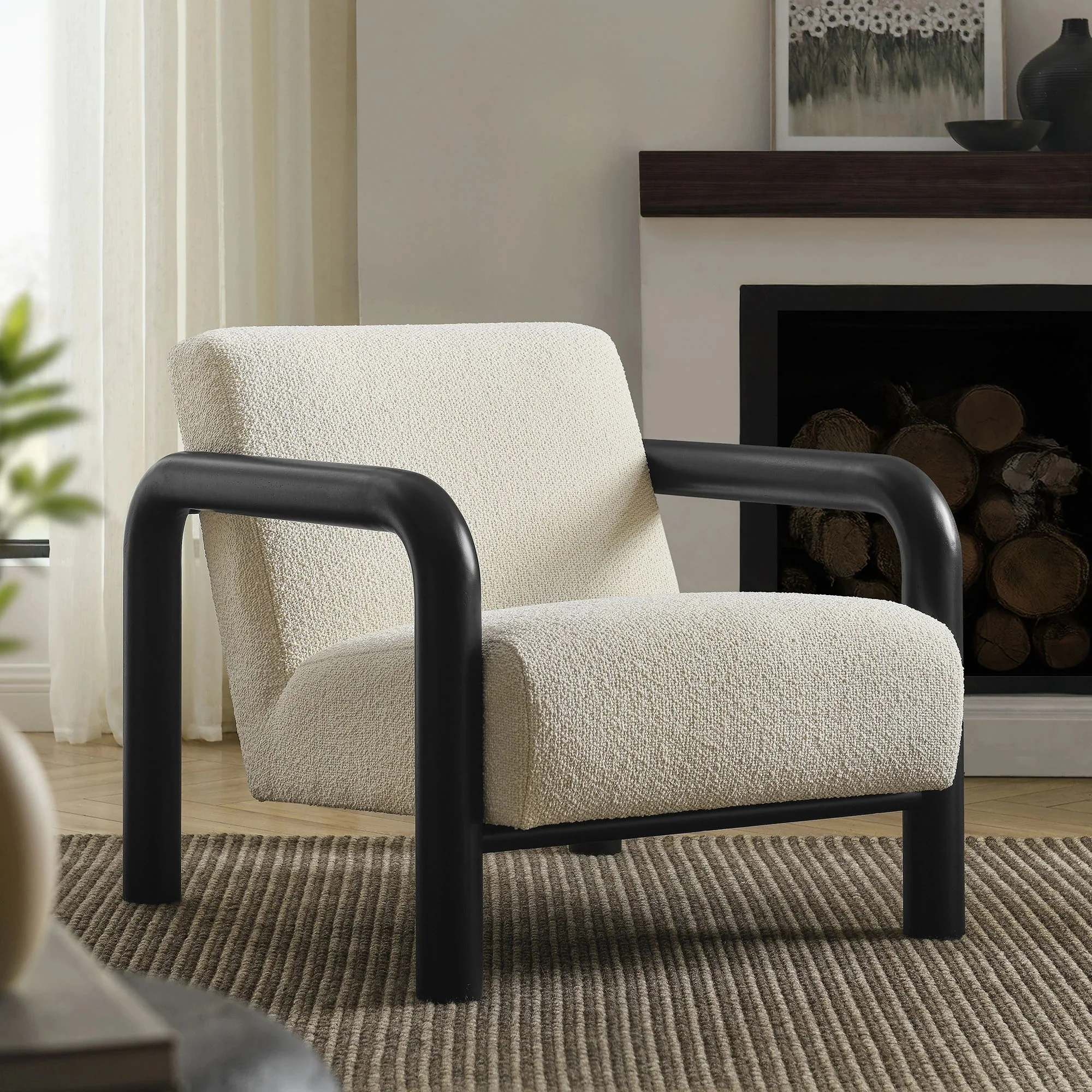 Sereno Boucle Accent Chair - Image 11