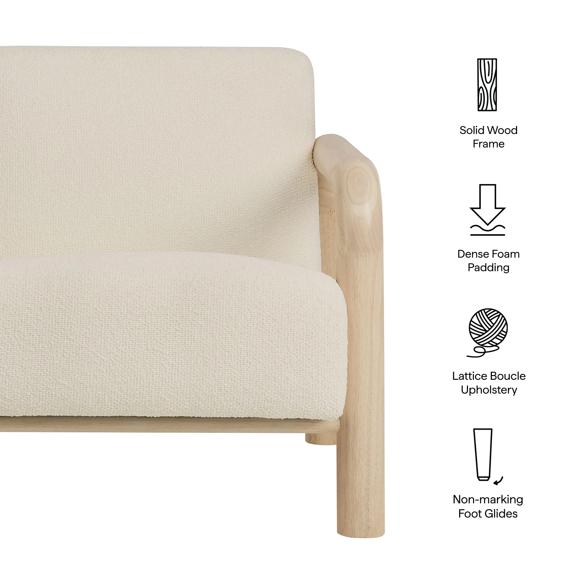 Sereno Boucle Accent Chair - Image 8