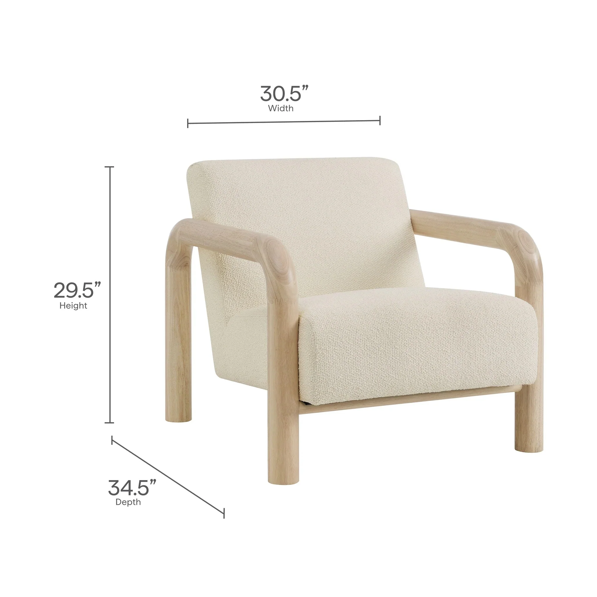 Sereno Boucle Accent Chair - Image 9