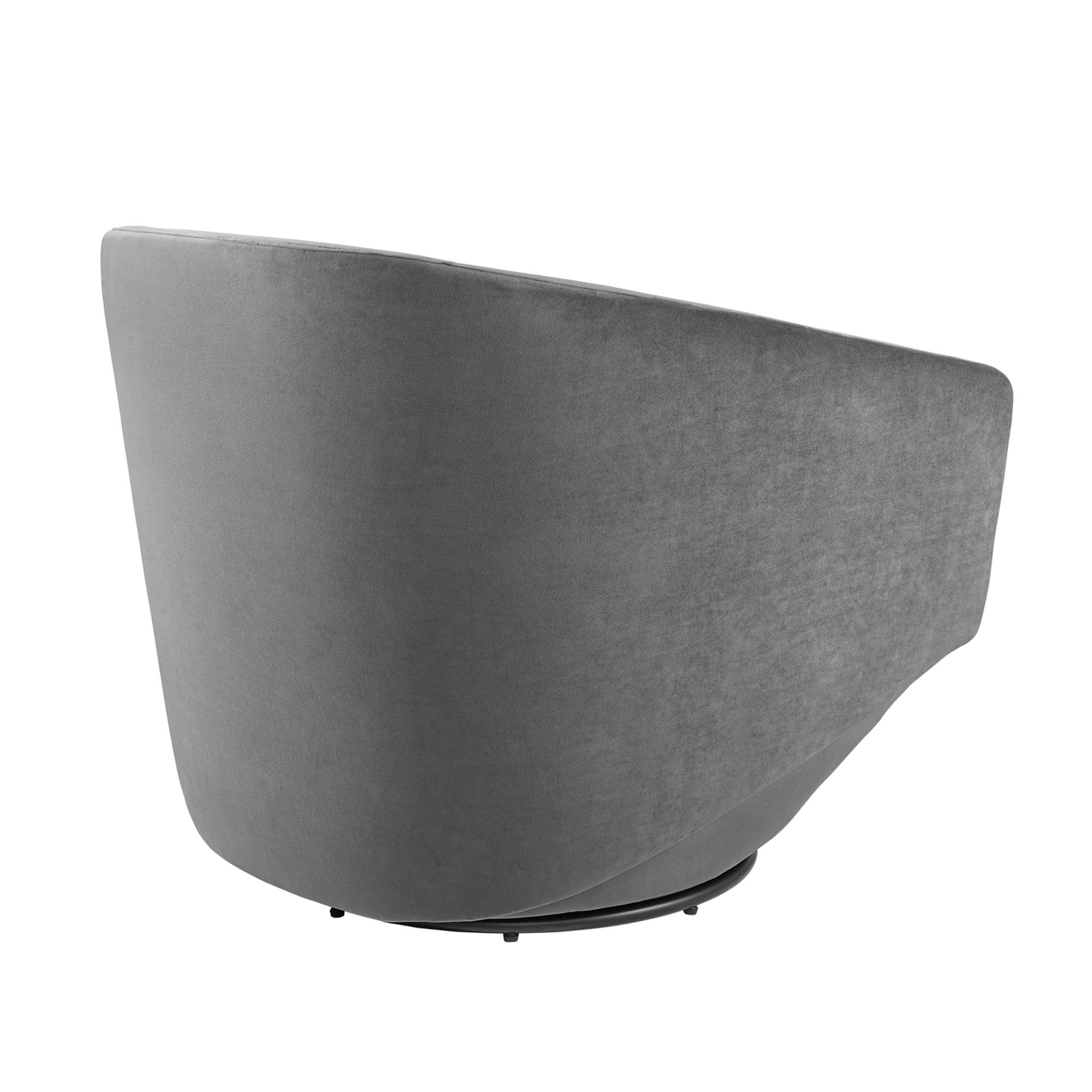 Series Performance Velvet Fabric Swivel Chair - Image 4