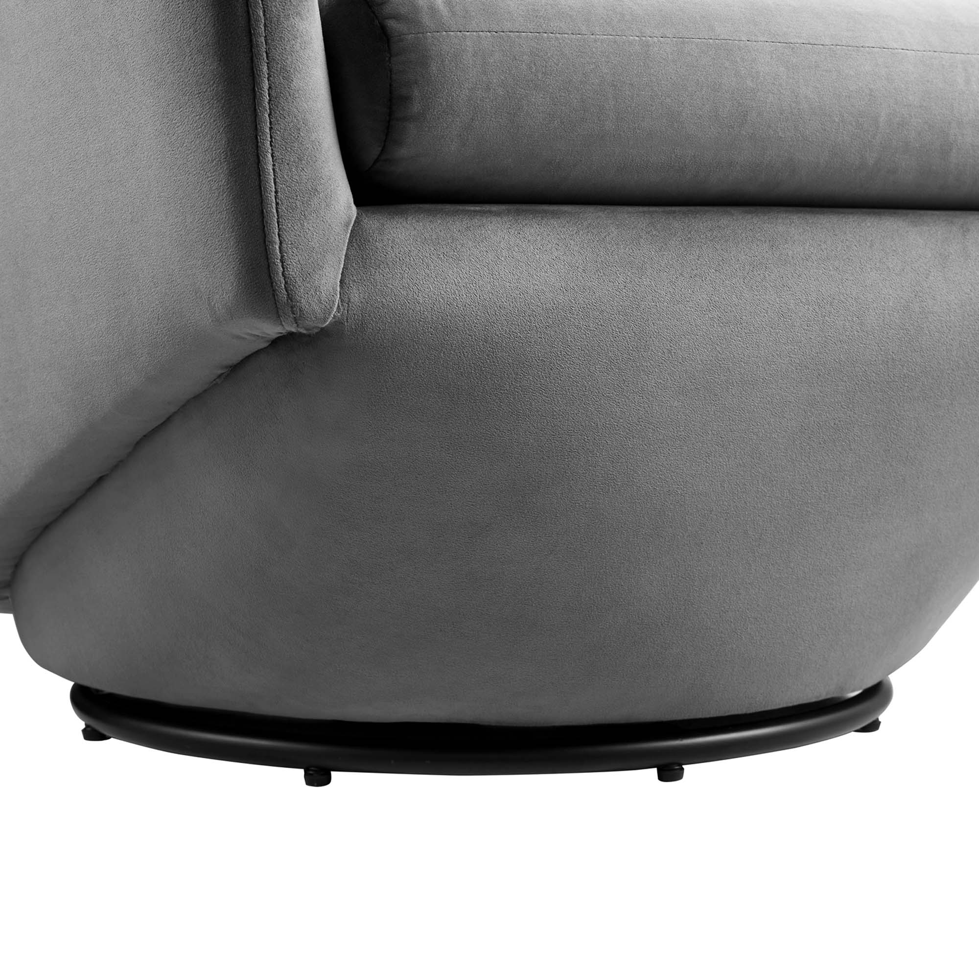 Series Performance Velvet Fabric Swivel Chair - Image 6