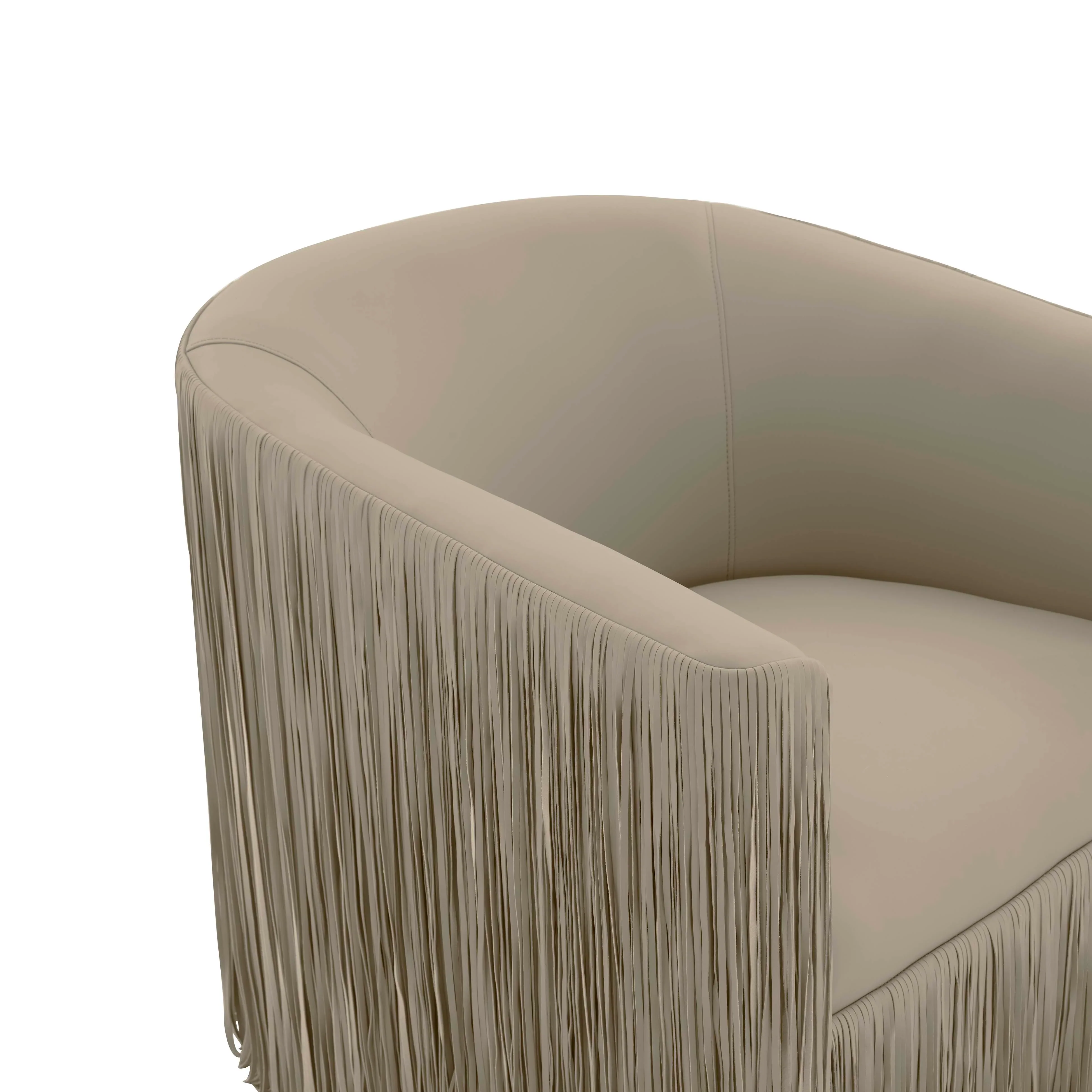 Shag Me Performance Vegan Leather Swivel Accent Chair - Image 17