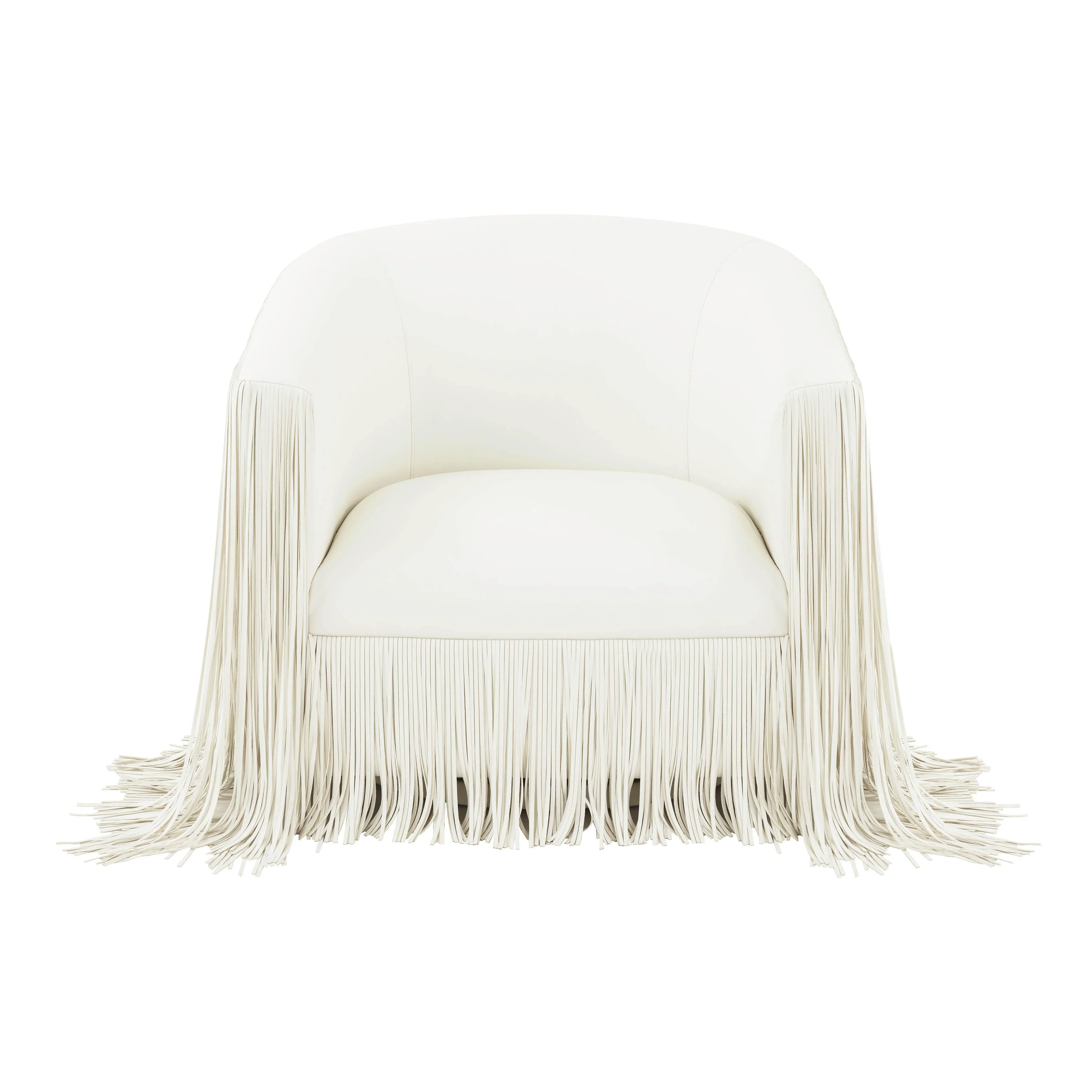Shag Me Performance Vegan Leather Swivel Accent Chair - Image 3