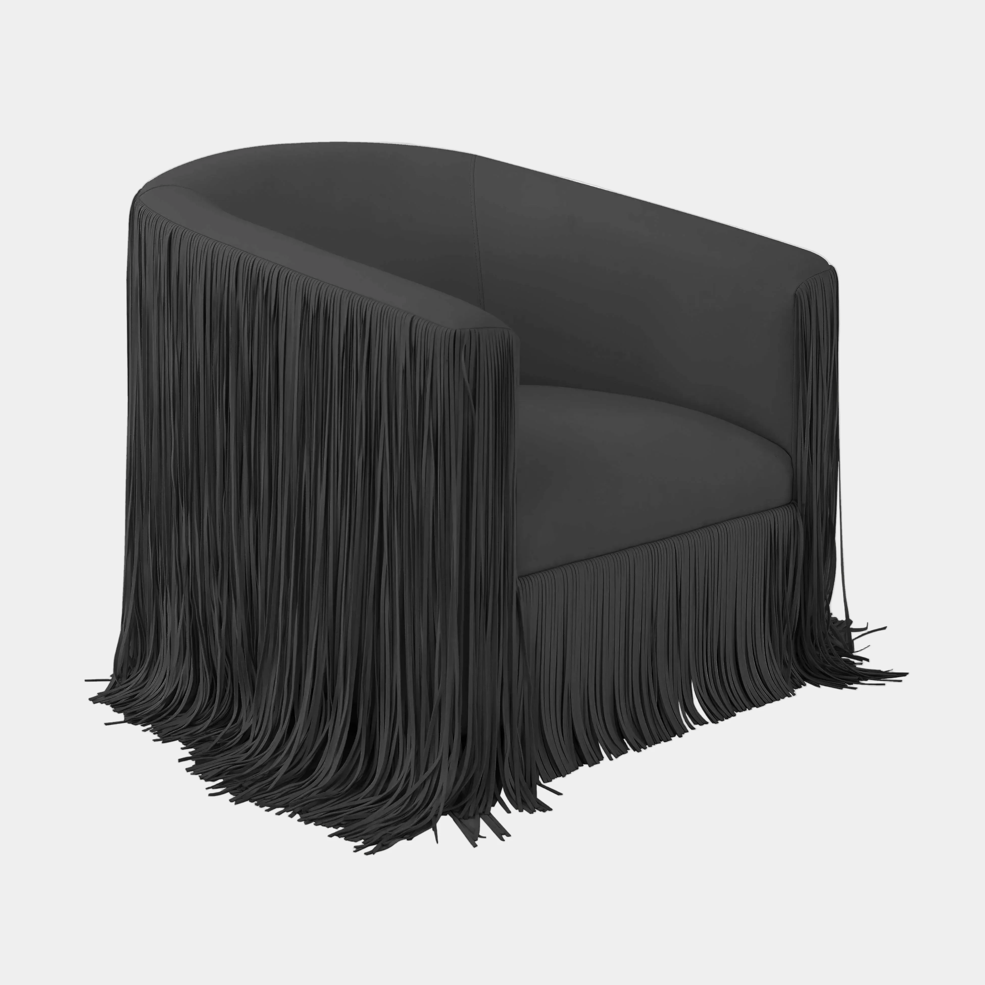 Shag Me Performance Vegan Leather Swivel Accent Chair - Image 7
